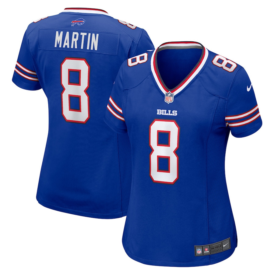 Sam Martin 8 Buffalo Bills Game Royal NFL Jersey Women's