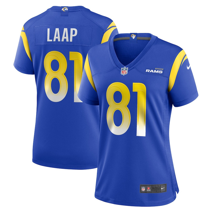 JJ Laap 81 Los Angeles Rams Game Royal NFL Jersey Women's