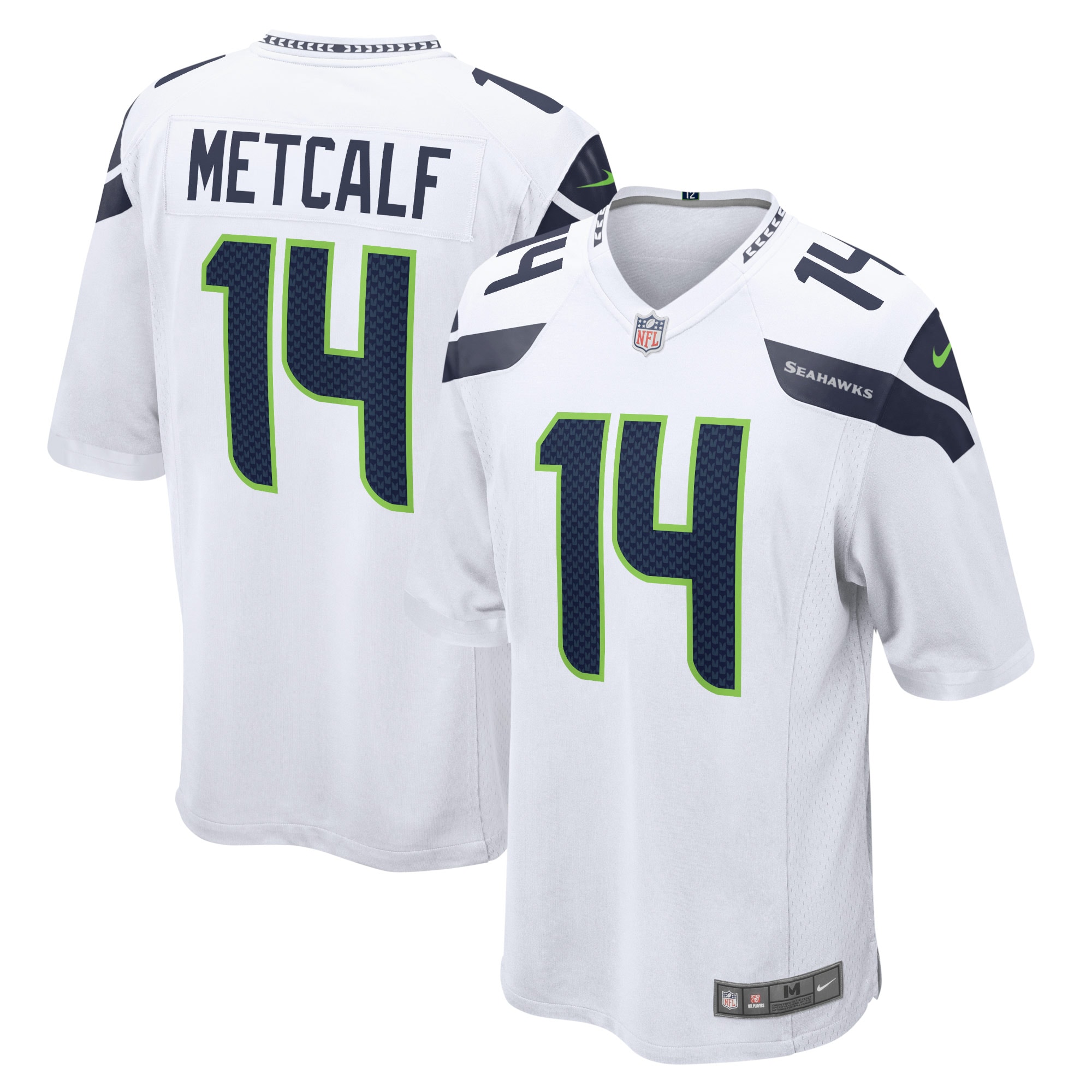 Seattle Seahawks DK Metcalf White Game NFL Jersey Men's