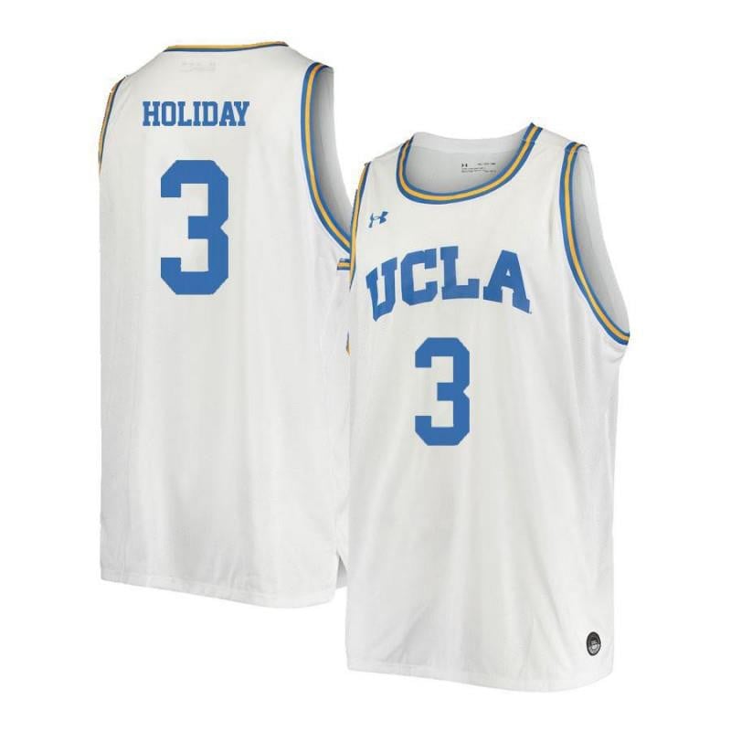 3 Aaron Holida White Retro Elite UCLA Bruins NCAA Jersey Men's