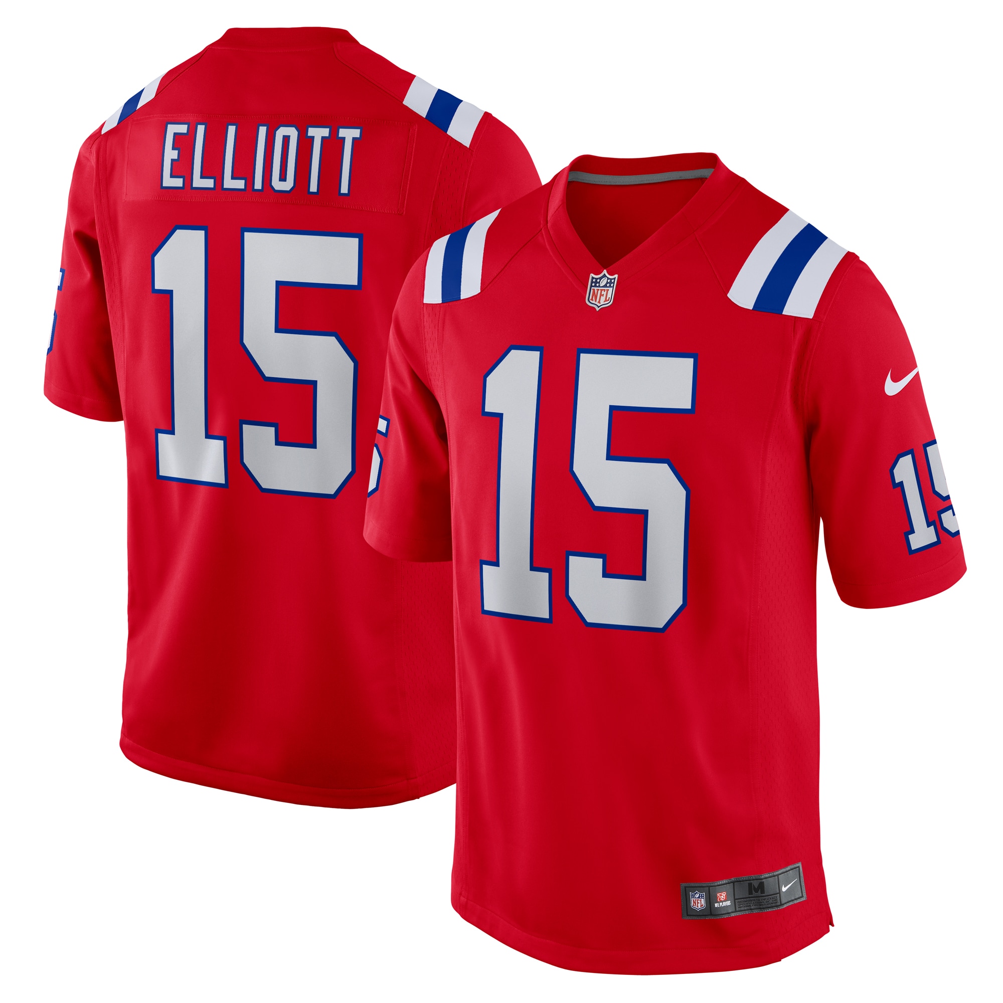 New England Patriots Ezekiel Elliott Red Alternate Game Player NFL Jersey Men's