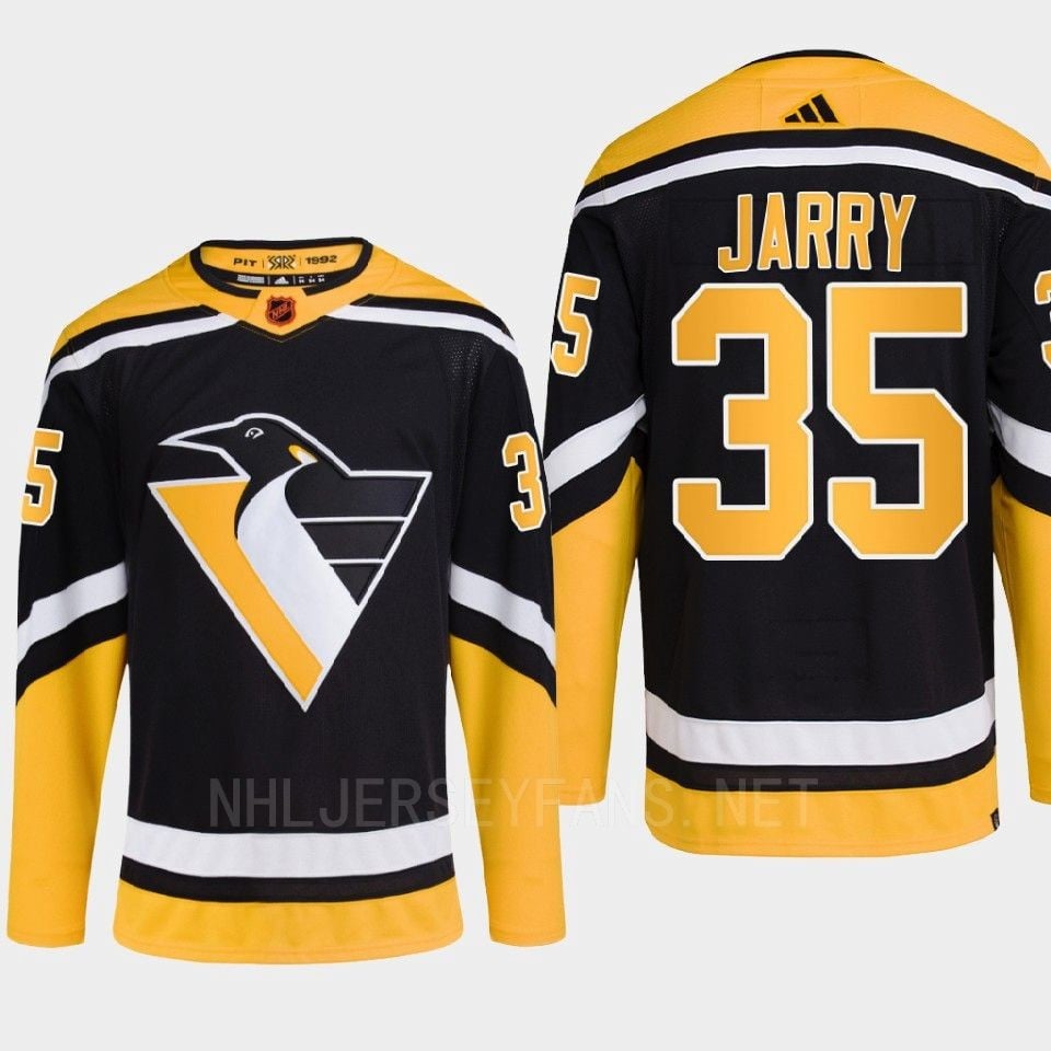 Pittsburgh Penguins 2022 Reverse Retro 2.0 Tristan Jarry 35 Black Primegreen NHL Jersey Men's