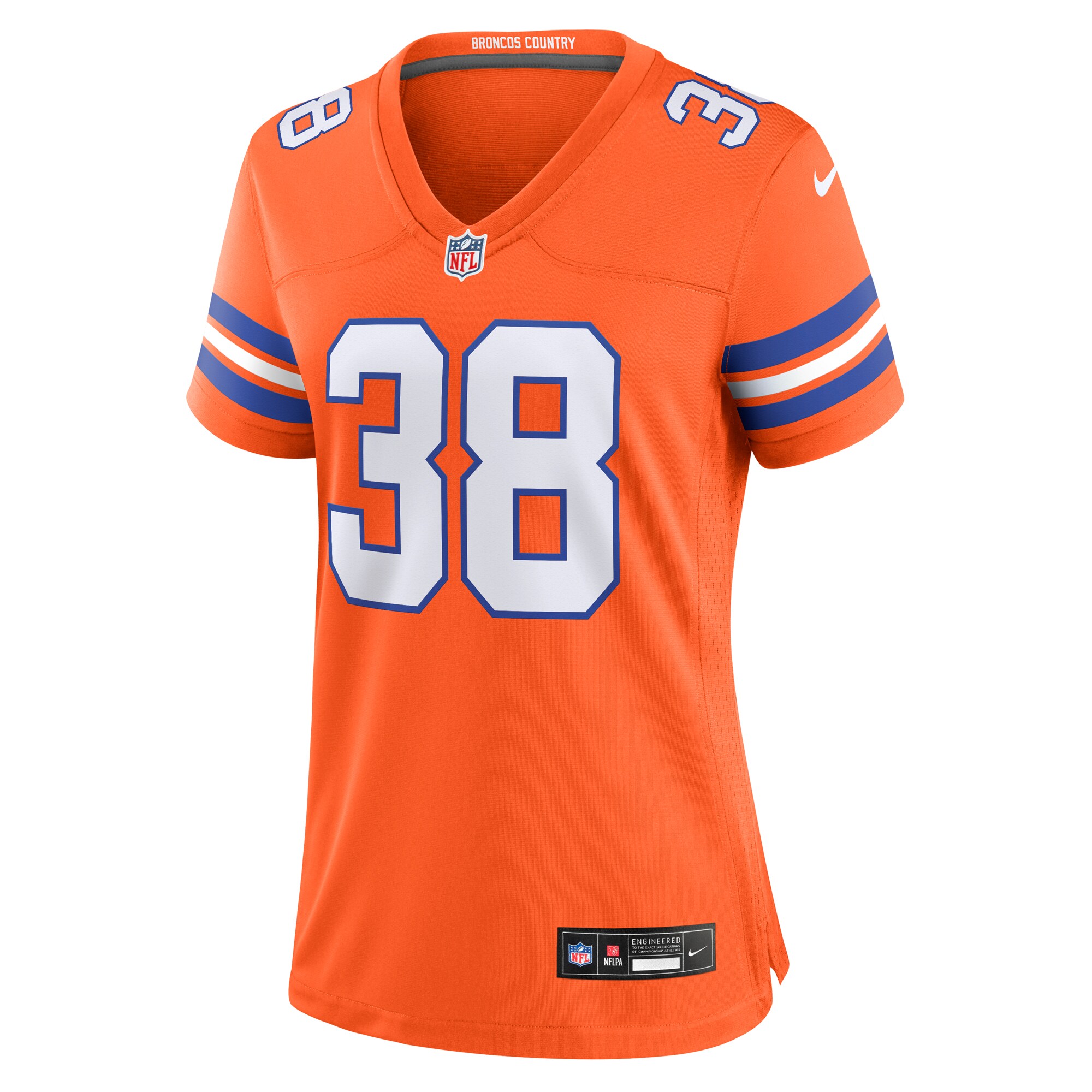 Denver Broncos Jaleel McLaughlin Orange Mile High Collection 1977 Throwback Player Game NFL Jersey Women's