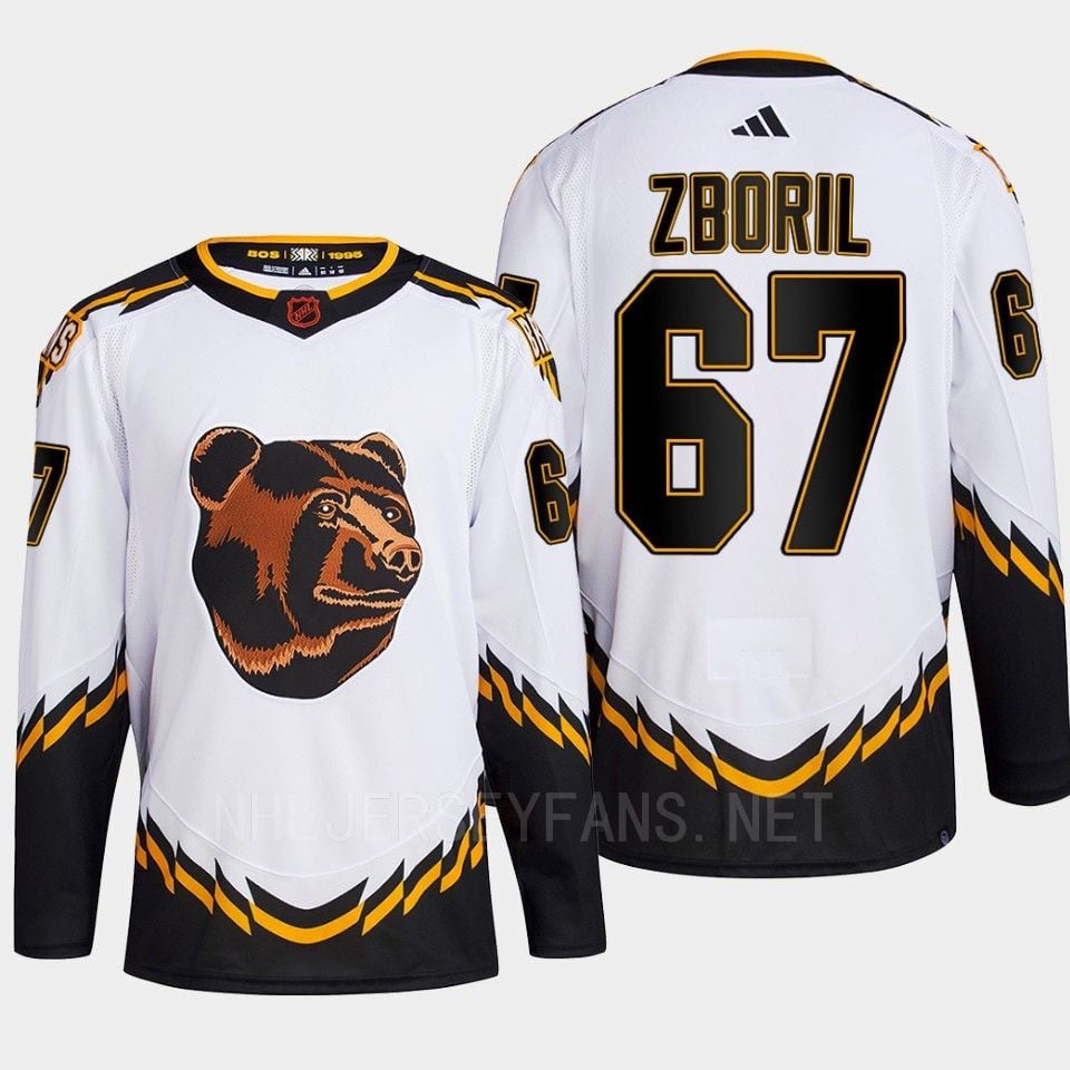 Boston Bruins 2022 Reverse Retro 2.0 Jakub Zboril 67 White Primegreen NHL Jersey Men's