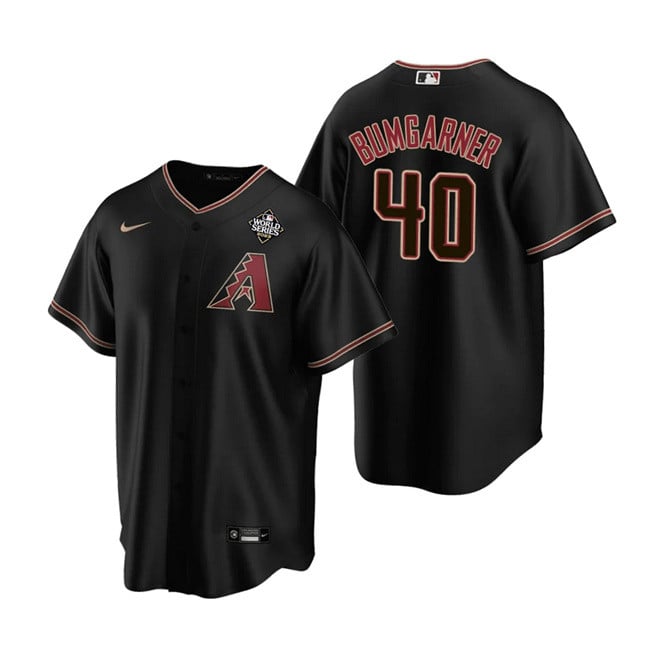 Madison Bumgarner 40 Arizona Diamondbacks 2023 World Series Black MLB Jersey Men's