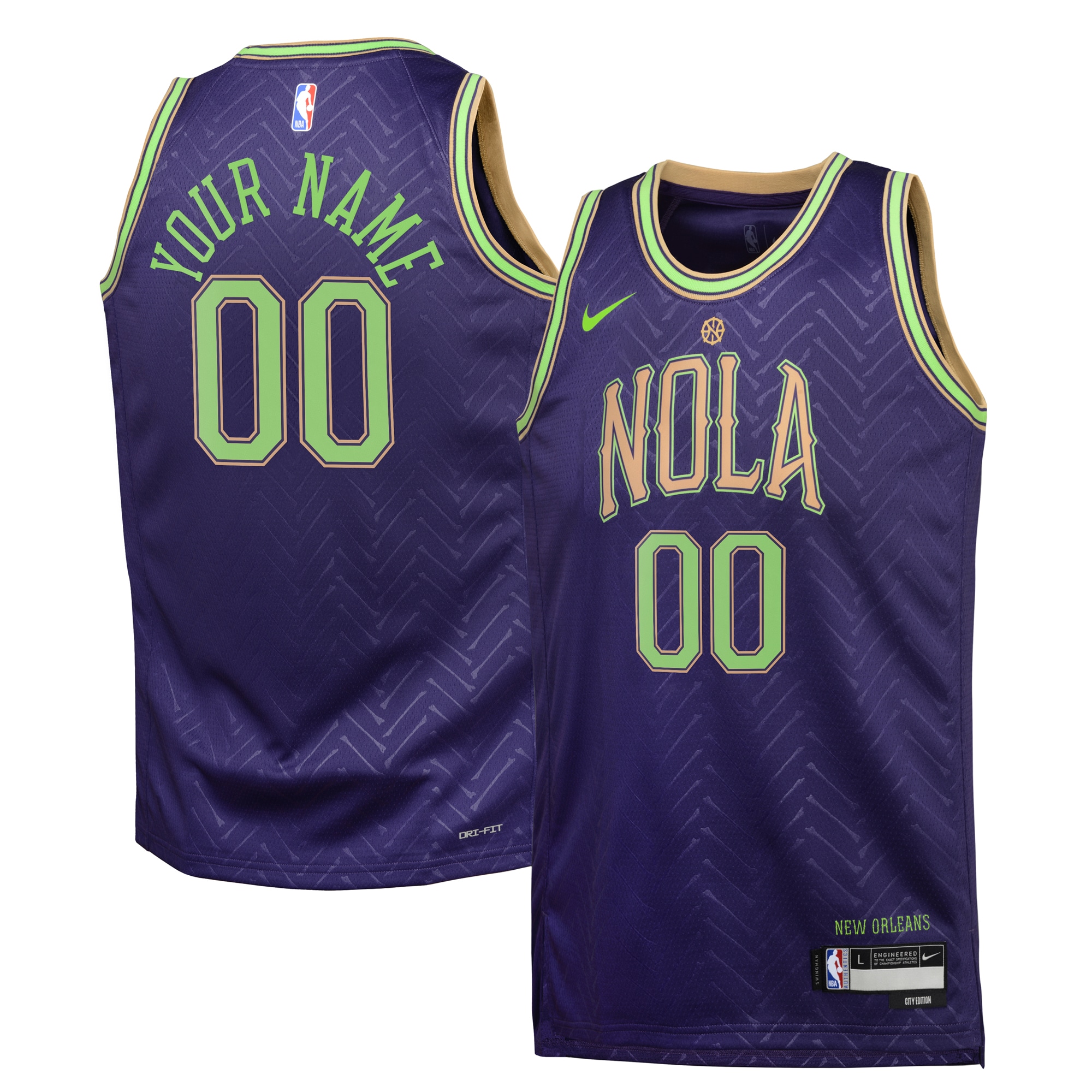 New Orleans Pelicans City Edition Swingman 2024 Custom NBA Jersey Youth