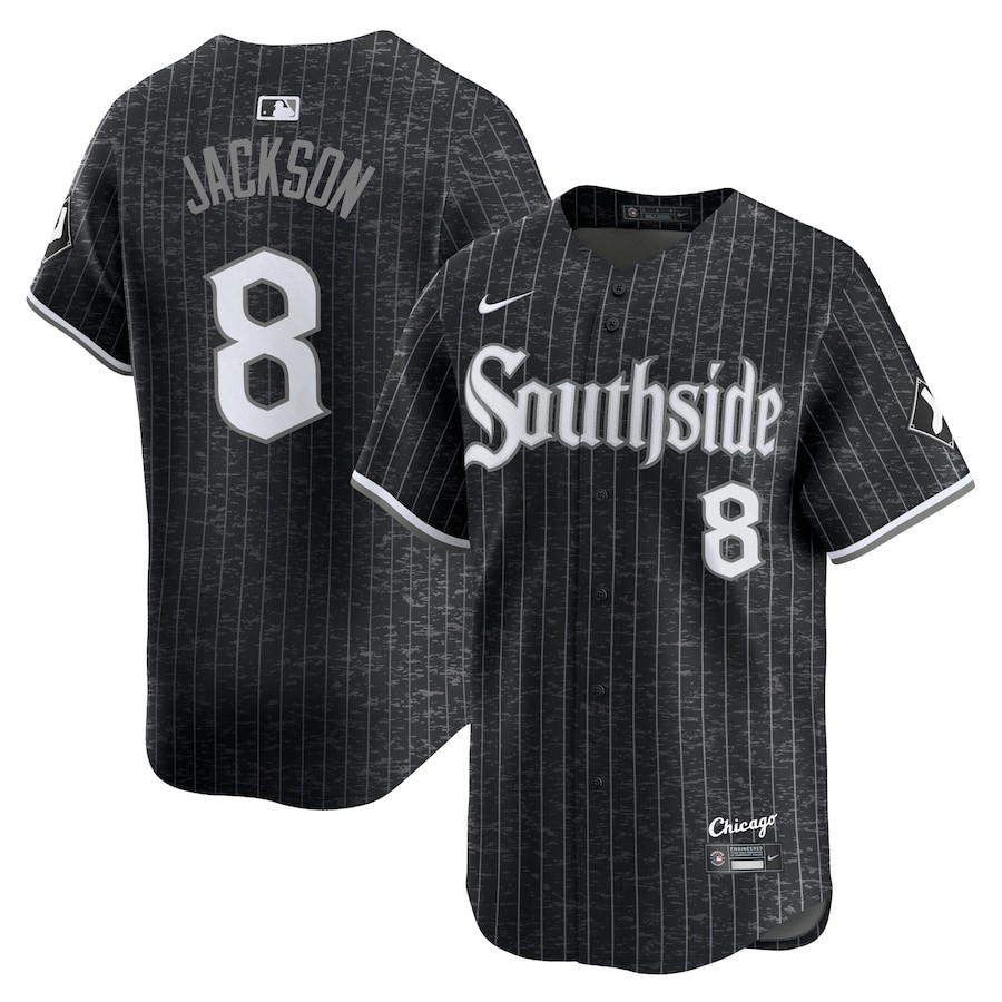 Bo Jackson 8 Chicago White Sox City Connect Retired Black MLB Jersey Men's