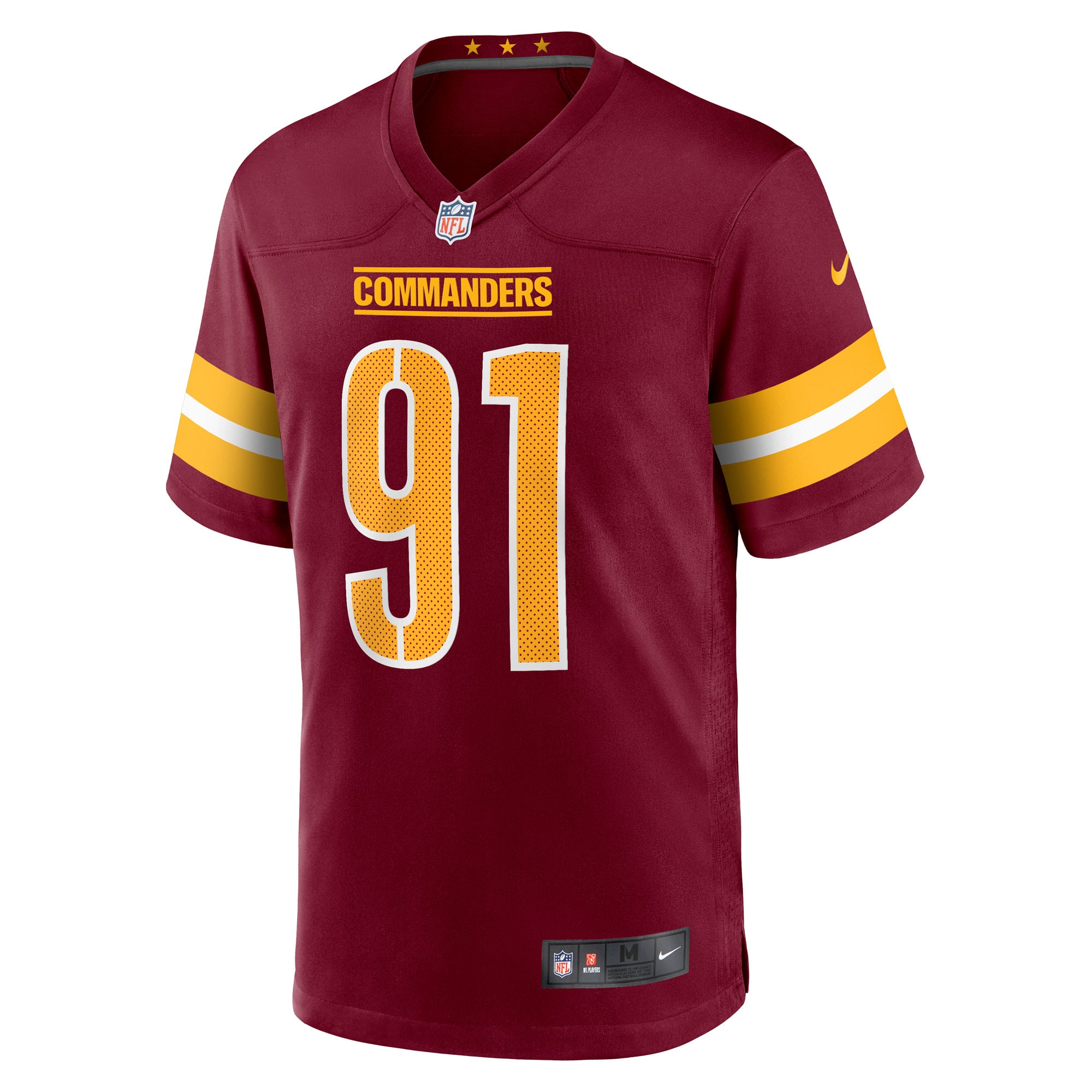 Washington Commanders Carl Davis Jr. Burgundy Team Game NFL Jersey Men's
