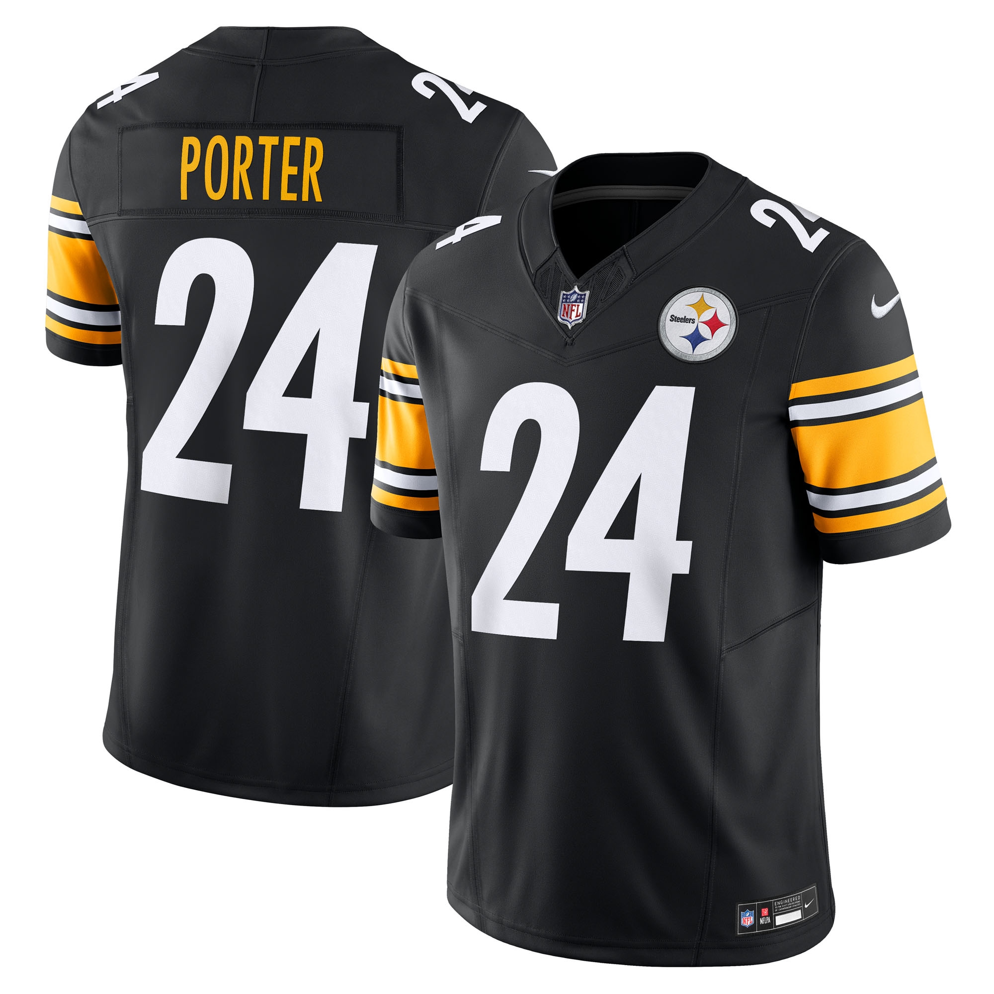 Pittsburgh Steelers Joey Porter Jr. Black Vapor F.U.S.E. Limited NFL Jersey Men's