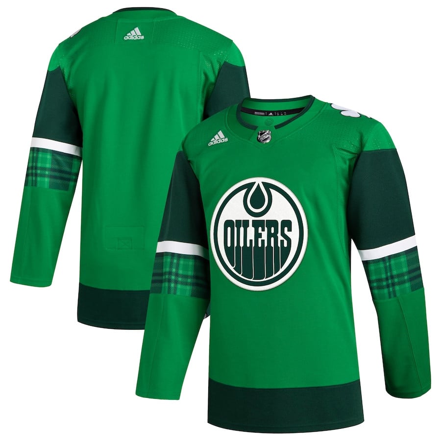 Edmonton Oilers 2023 St. Patrick's Day Primegreen Kelly Green NHL Jersey Men's