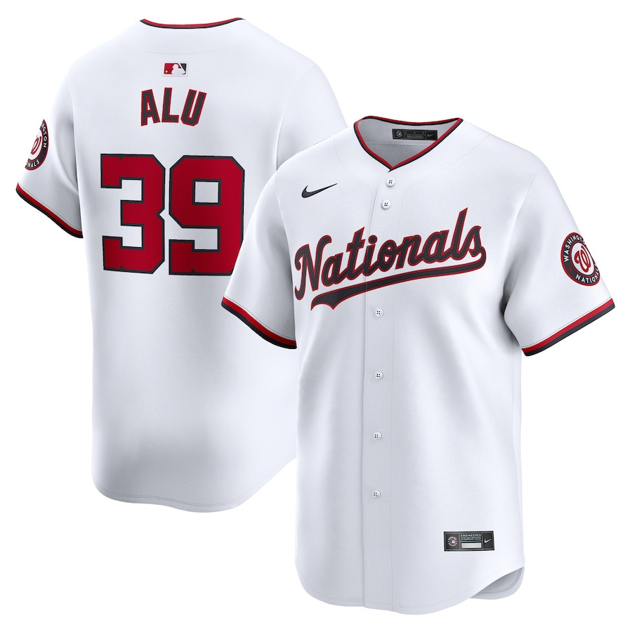Jake Alu 39 Washington Nationals Home Limited Player White MLB Jersey Men's