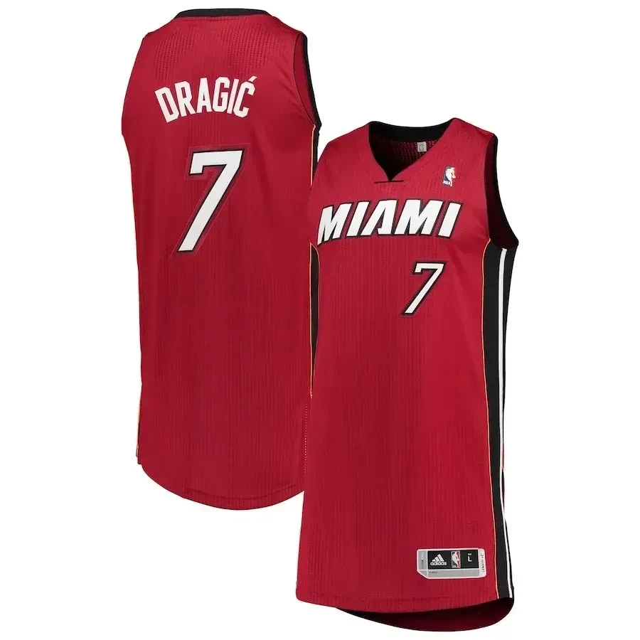 Goran Dragic Miami Heat Finished Red NBA Jersey Men's