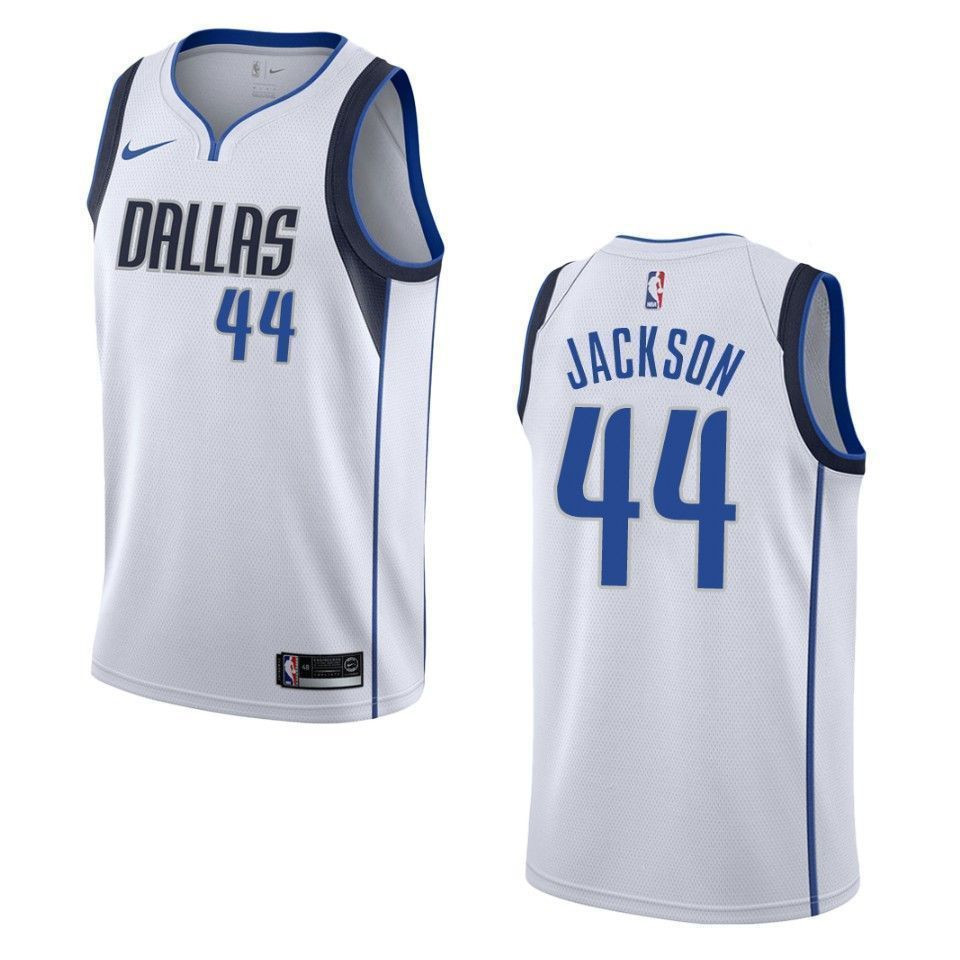 Dallas Mavericks 44 Justin Jackson Association Swingman White NBA Jersey Men's