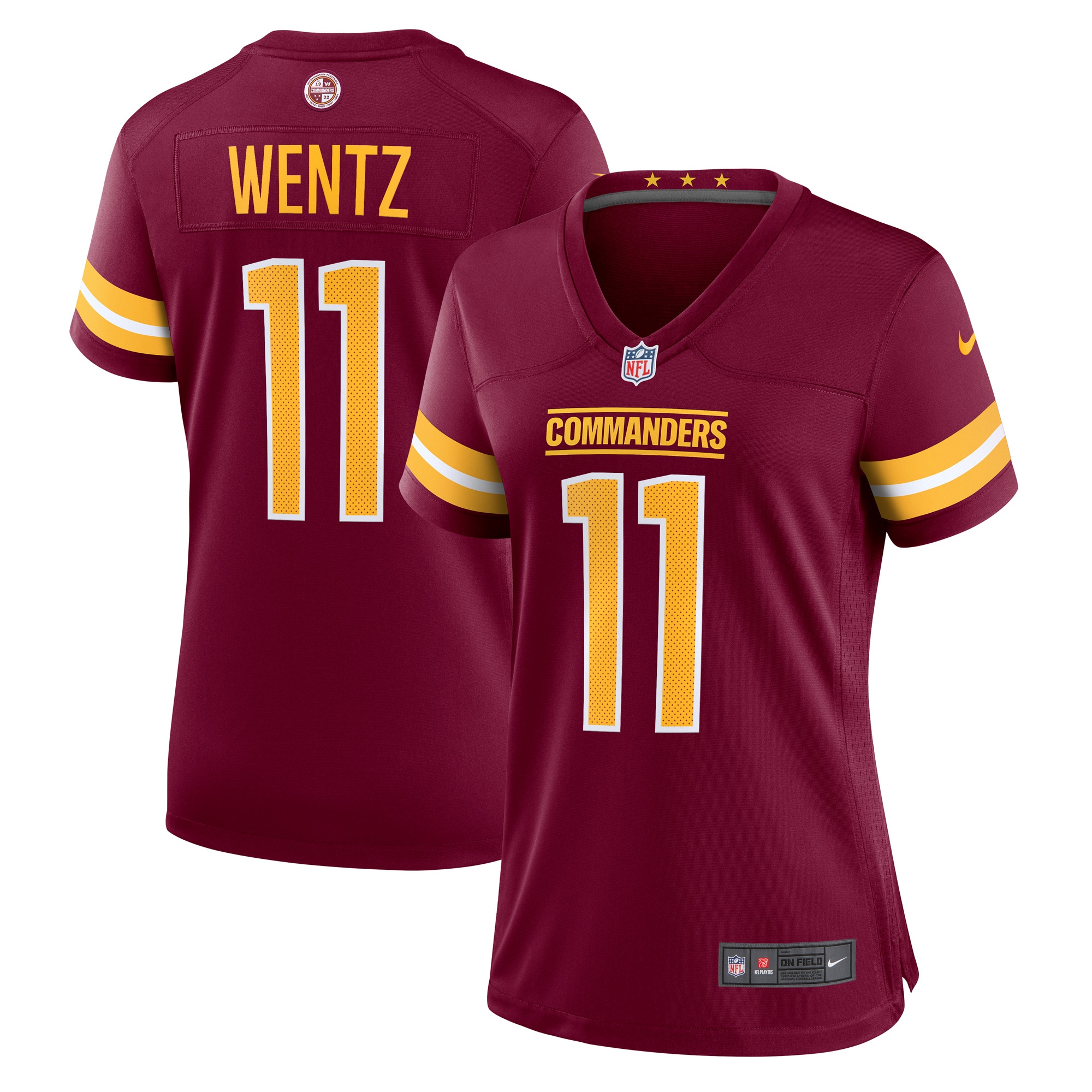 Washington Commanders Carson Wentz Burgundy Game NFL Jersey Women's