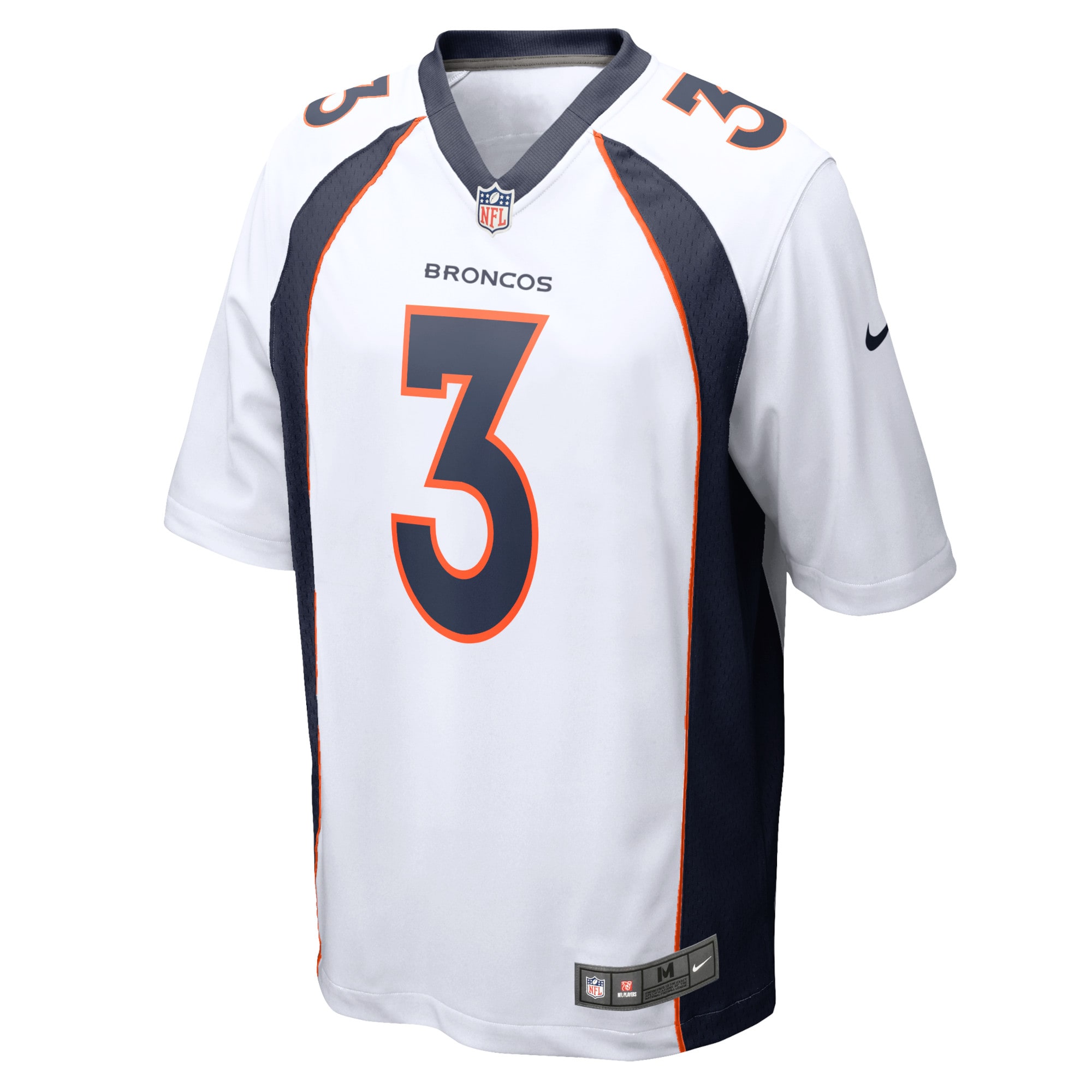 Denver Broncos Russell Wilson White Game NFL Jersey Youth