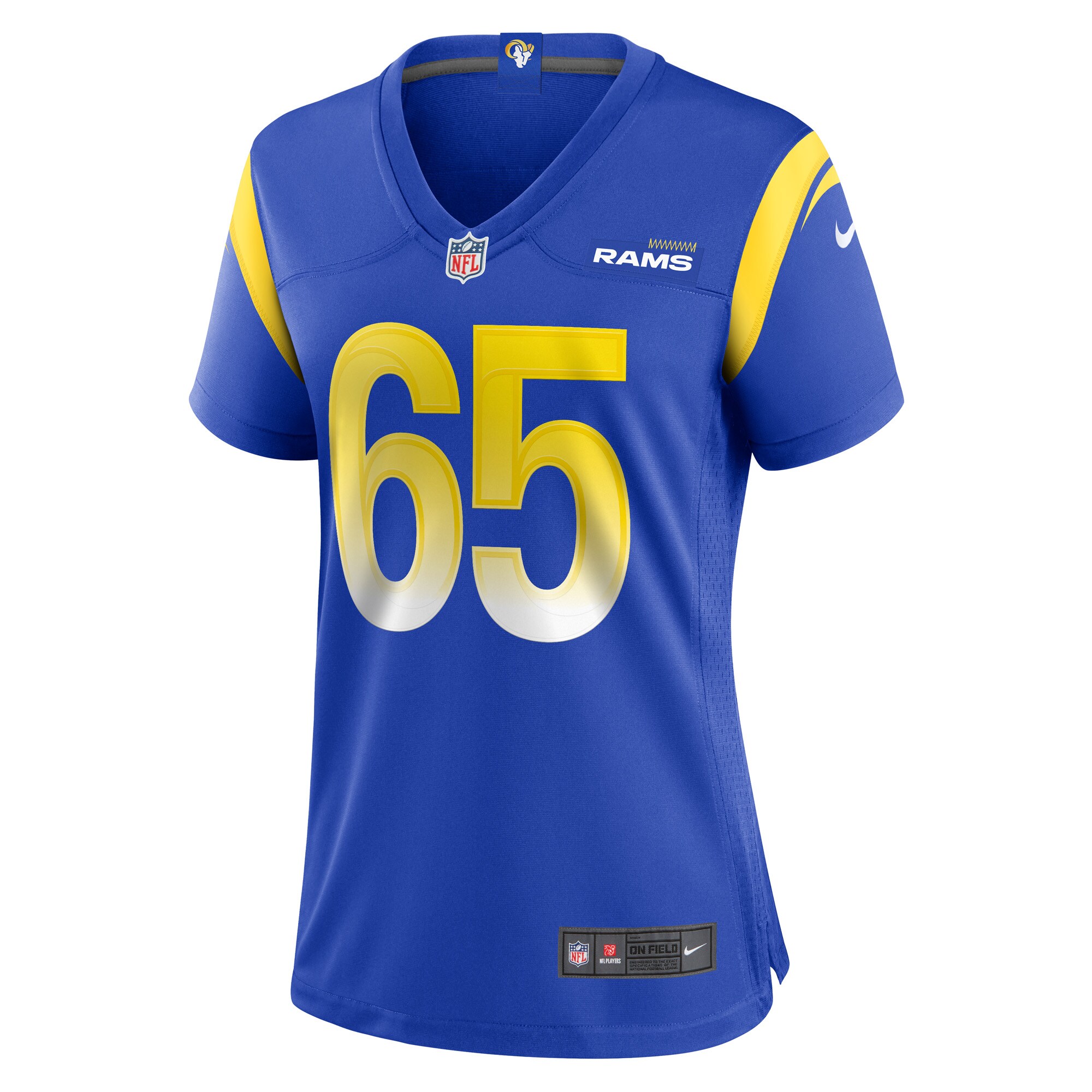 Los Angeles Rams David Olajiga Royal Game NFL Jersey Women's