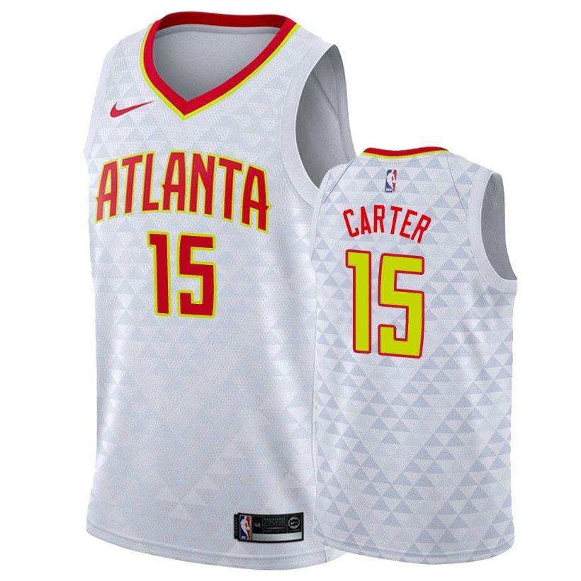 Atlanta Hawks Vince Carter 15 Associatio White NBA Jersey Men's