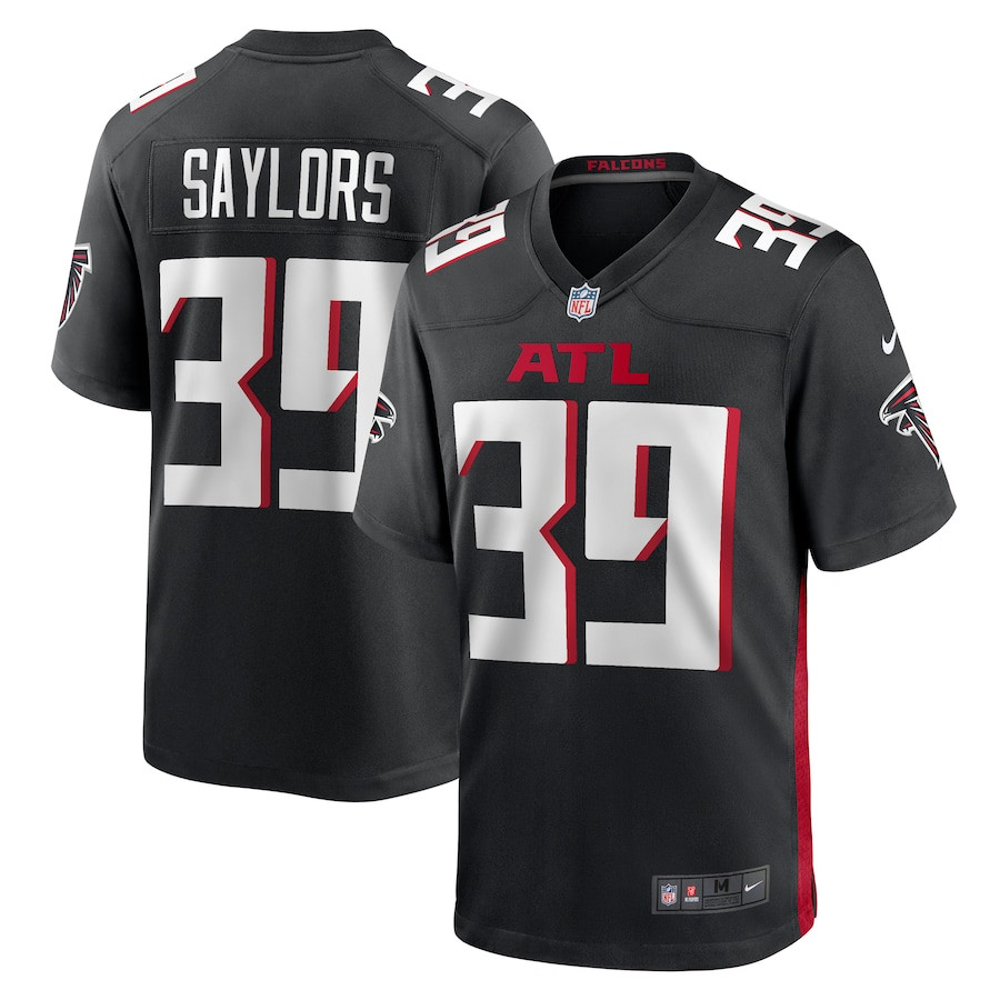 Jacob Saylors 39 Atlanta Falcons Game Black NFL Jersey Men's