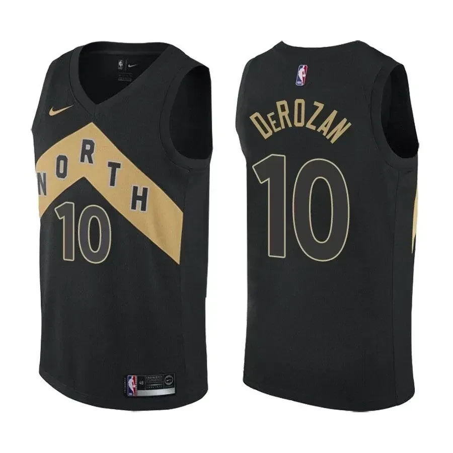 Raptors Demar Derozan 10 City Edition Black NBA Jersey Men's