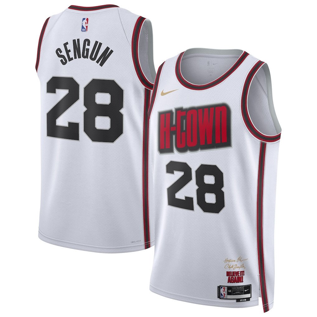 Alperen Sengun 28 Houston Rockets Unisex 2024/25 Swingman Player City Editio White NBA Jersey Unisex