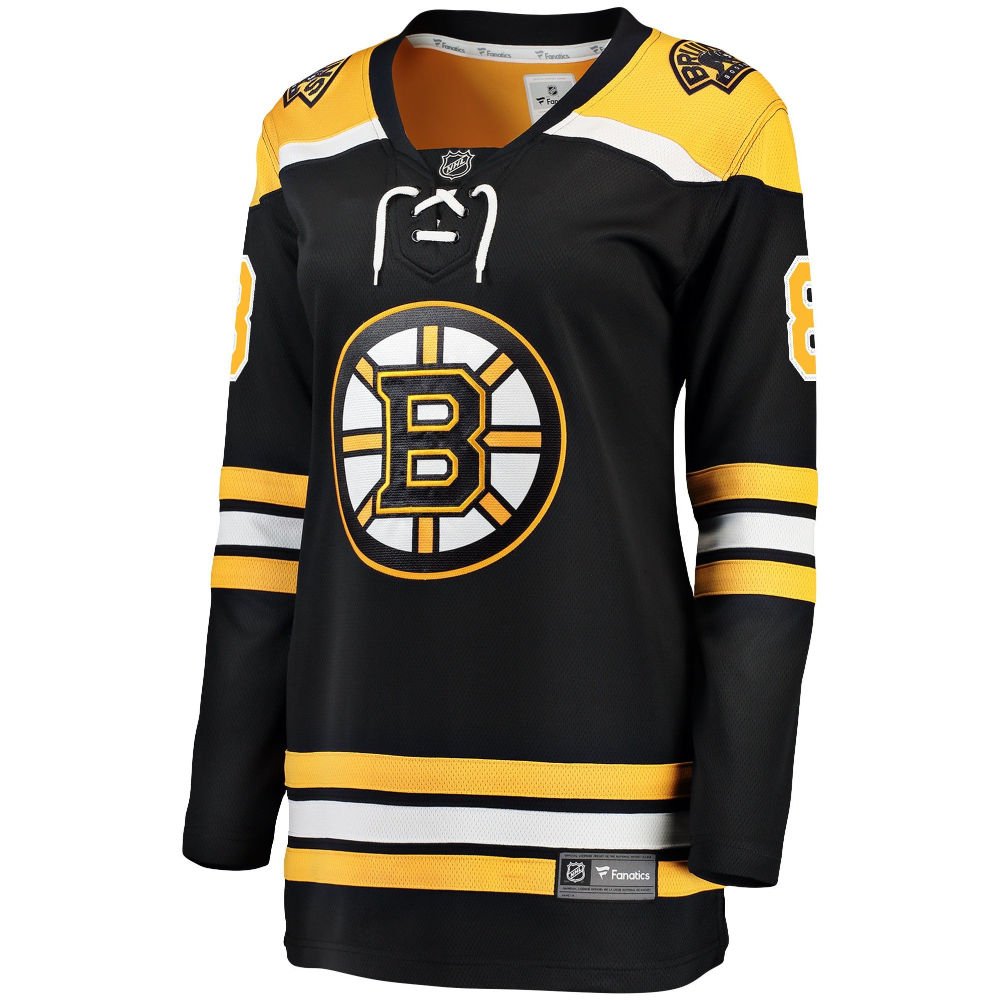David Pastrnak 88 Boston Bruins Home Breakaway Women, Black NHL Jersey Women's