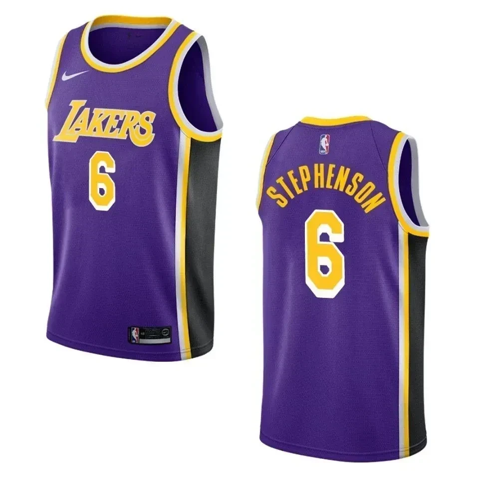 Los Angeles Lakers 6 Lance Stephenson Statement Swingman Purple NBA Jersey Men's