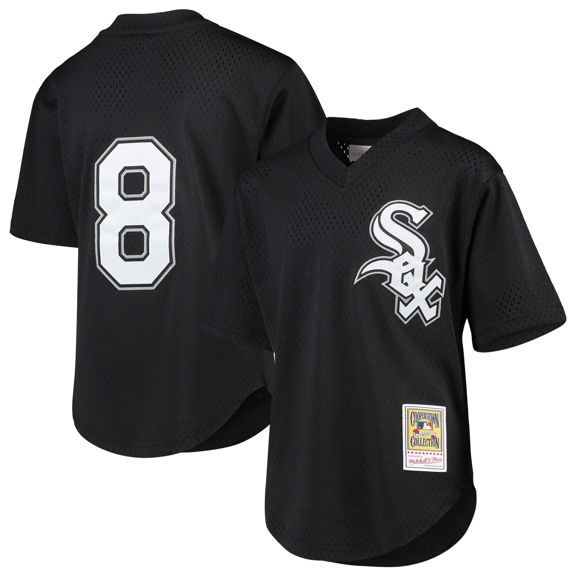 Chicago White Sox Bo Jackson Mitchell Ness Black Cooperstown Collection Mesh Batting Practice MLB Jersey Youth