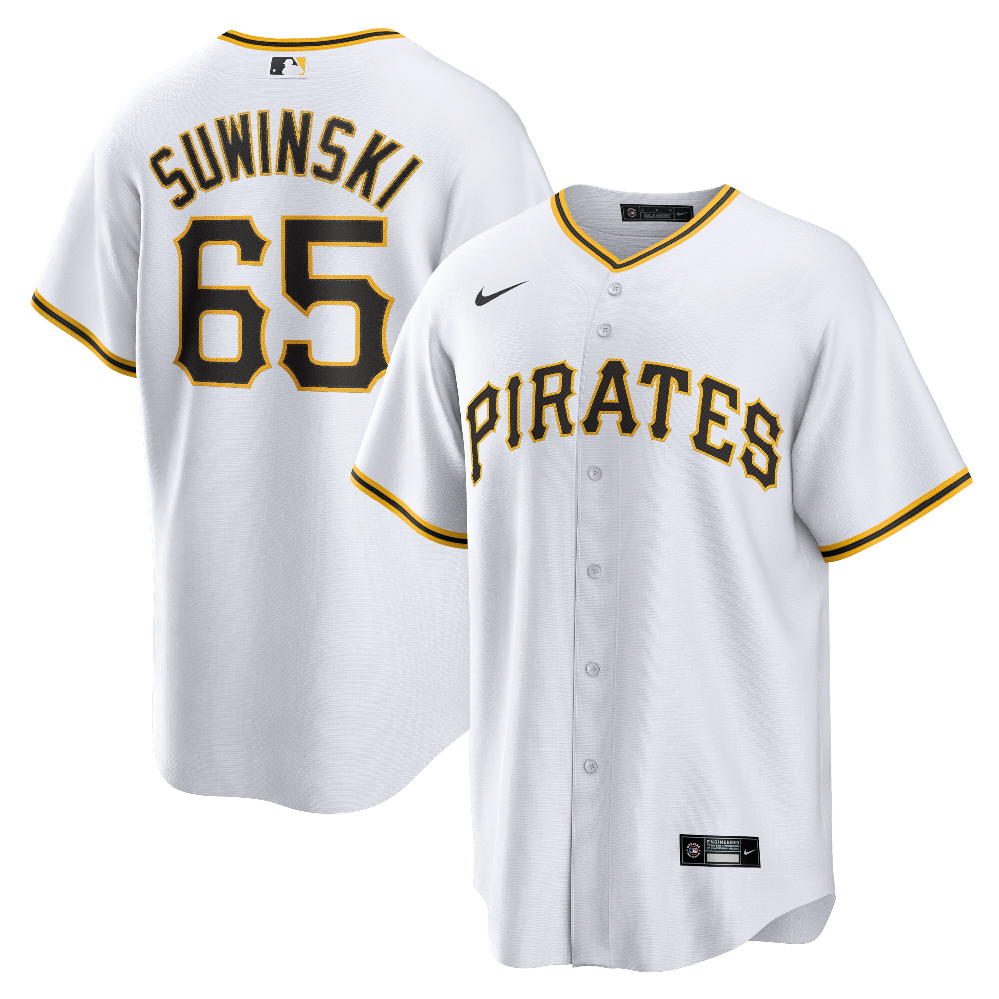 Pittsburgh Pirates Jack Suwinski White Home MLB Jersey Men's