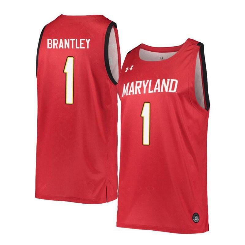 Under Armour 1 Jaylen Brantley Red Retro Maryland Terrapins NCAA Jersey Men's