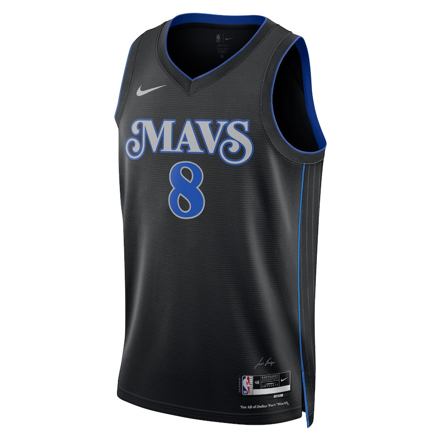 Josh Green 8 Dallas Mavericks 2023/24 City Edition Swingman Black NBA Jersey Men's