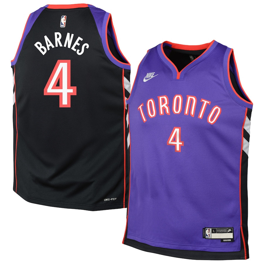 Scottie Barnes 4 Toronto Raptors 2024/25 Swingman Purple Classic Edition NBA Jersey Youth