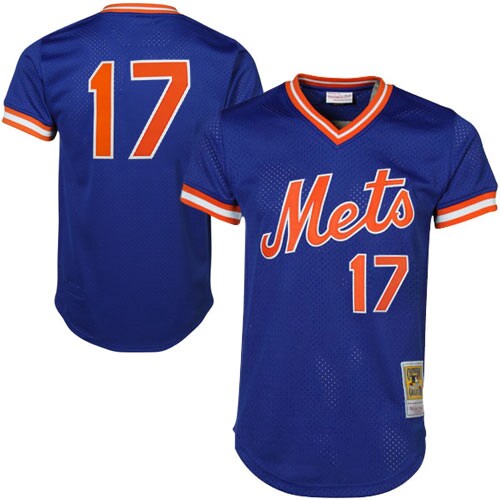 New York Mets Keith Hernandez Mitchell Ness Royal Cooperstown Mesh Batting Practice MLB Jersey Men's