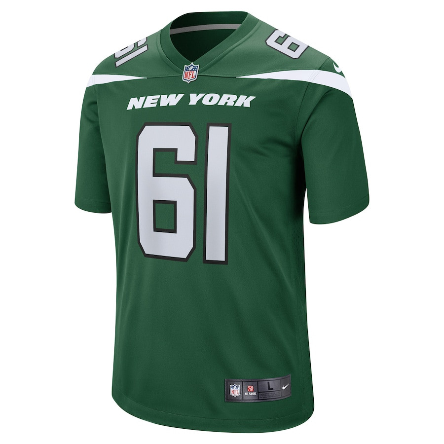 Max Mitchell 61 New York Jets Game Player Gotham Green NFL Jersey Men's