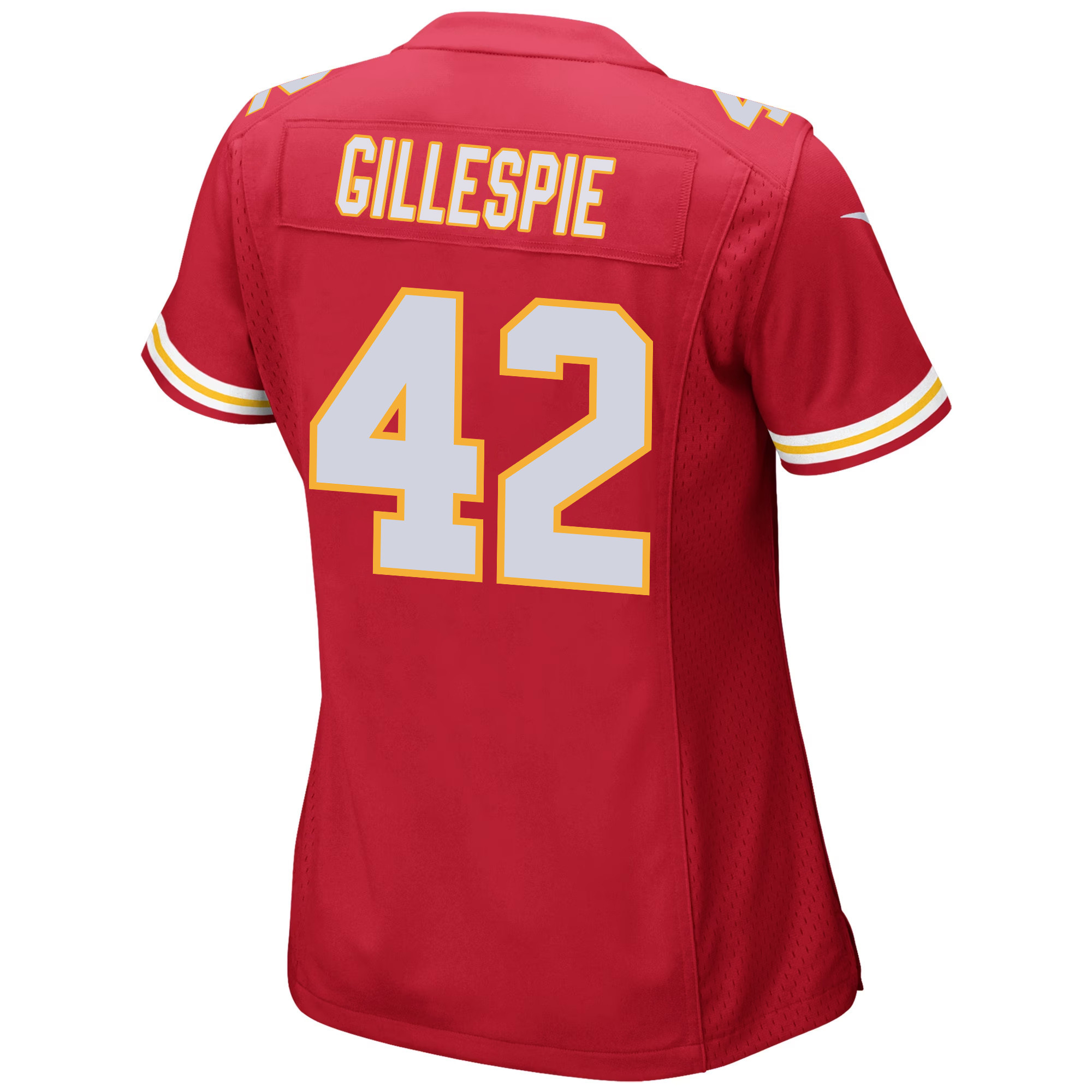 Tyree Gillespie 42 Kansas City Chiefs Super Bowl LVIII Patch Game Red NFL Jersey Women's