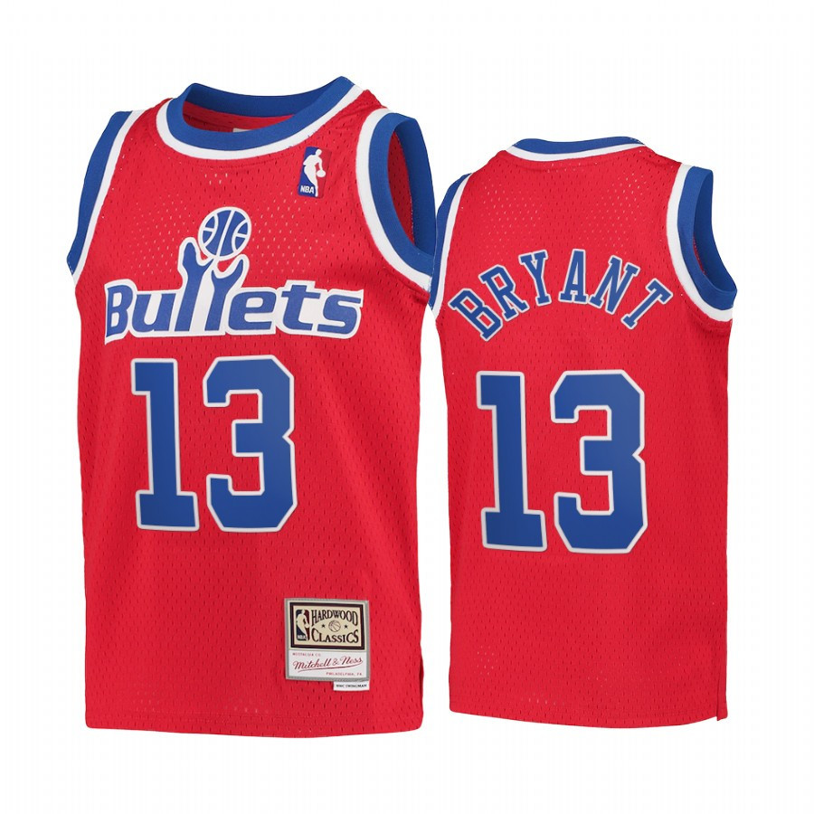 Thomas Bryant 13 Washington Wizards Kids Red Hardwood Classic NBA Jersey Youth