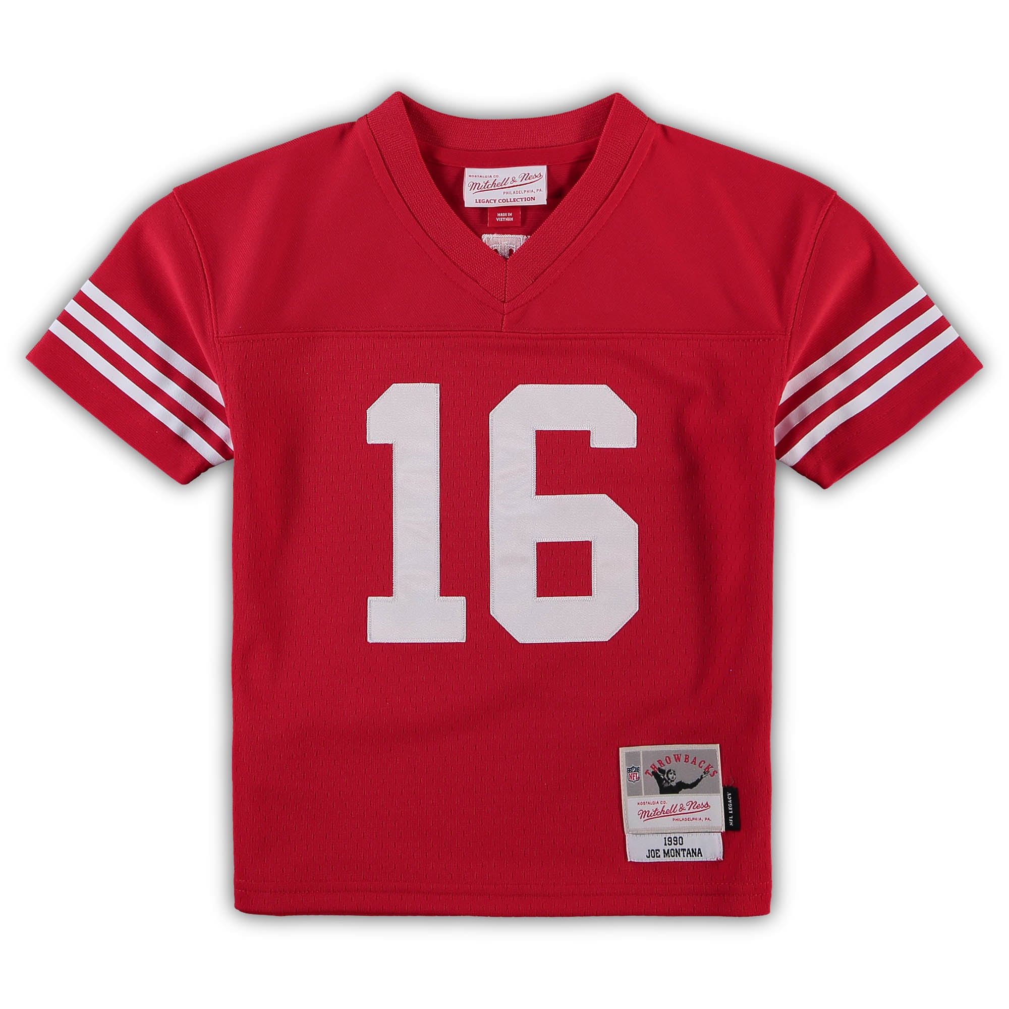 Preschool San Francisco 49ers Joe Montana Mitchell Ness Scarlet 1990 Retired Player Legacy NFL Jersey Men's