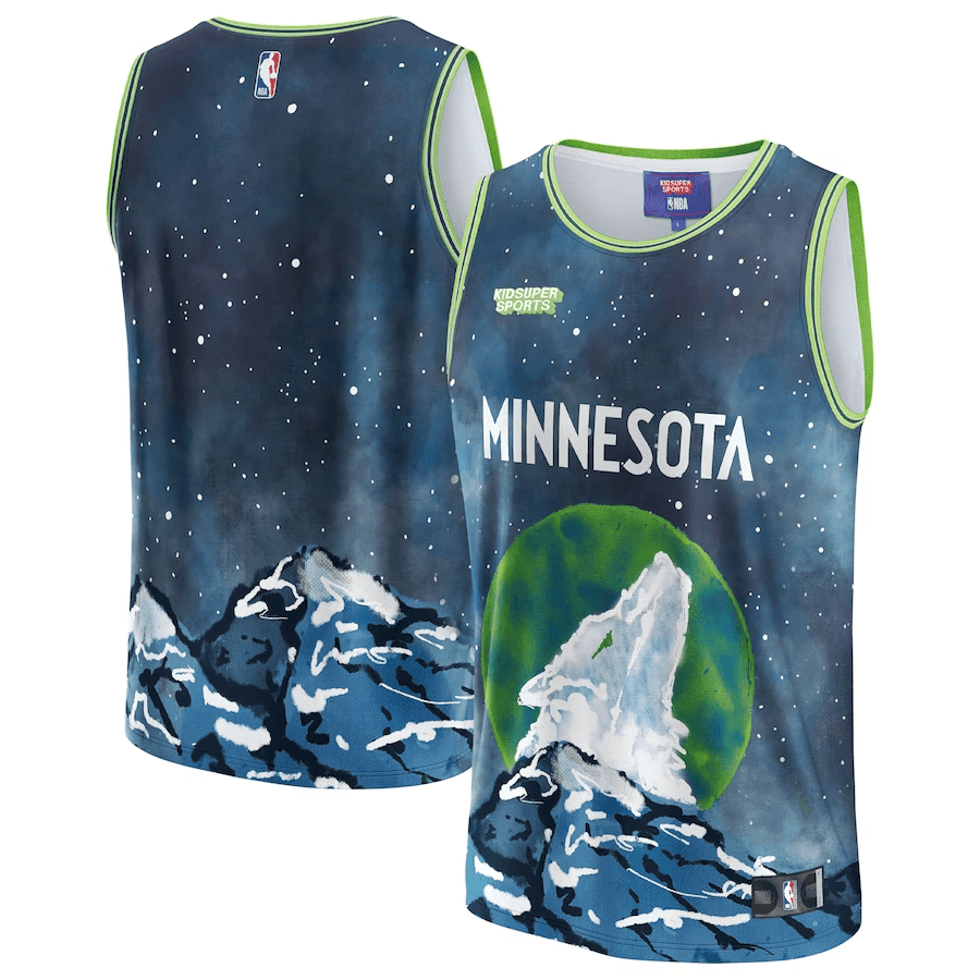 Minnesota Timberwolves KidSuper Studio Unisex Hometown Blue NBA Jersey Unisex