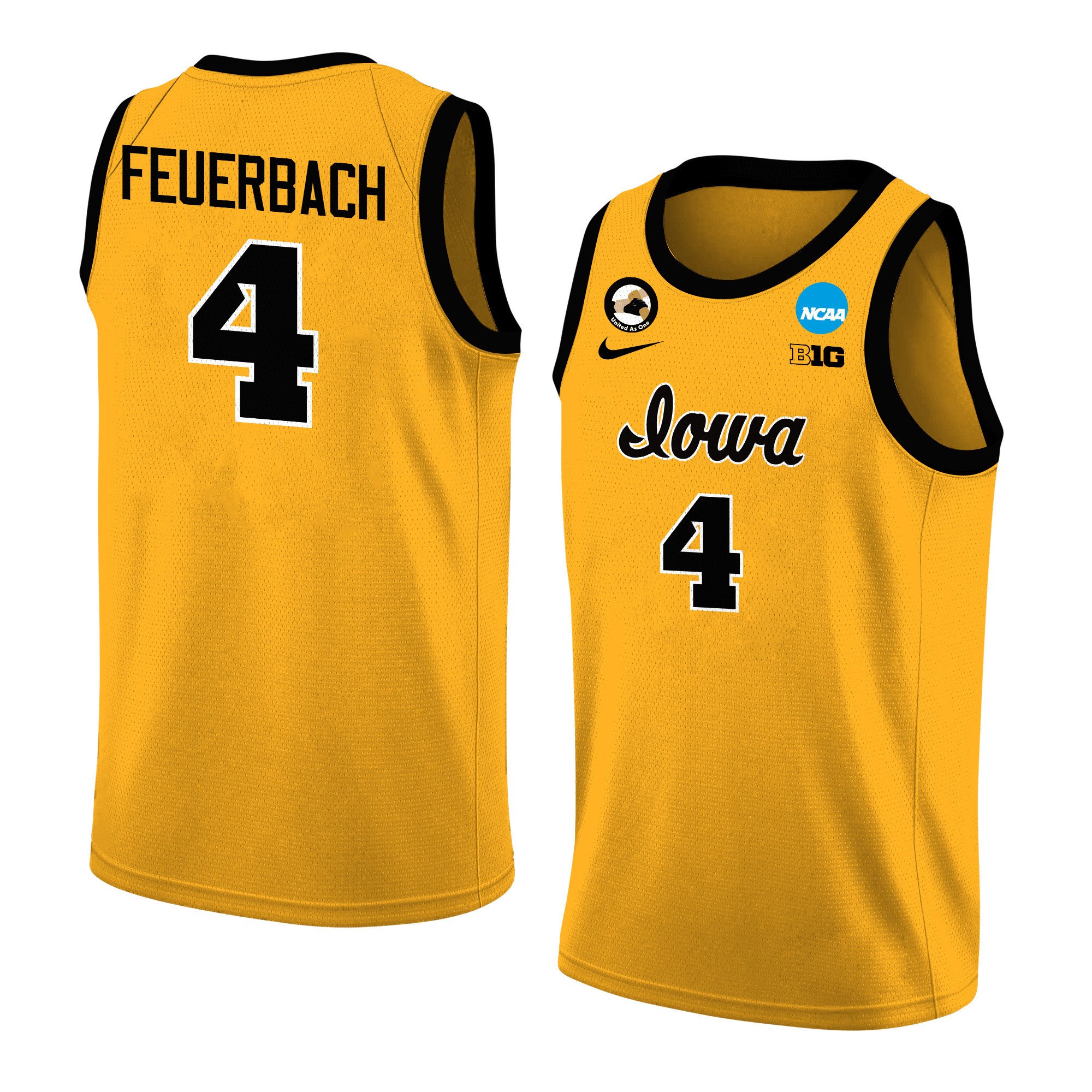 Kylie Feuerbach 4 Iowa Hawkeyes 2024 Yellow Unisex NCAA Jersey Unisex