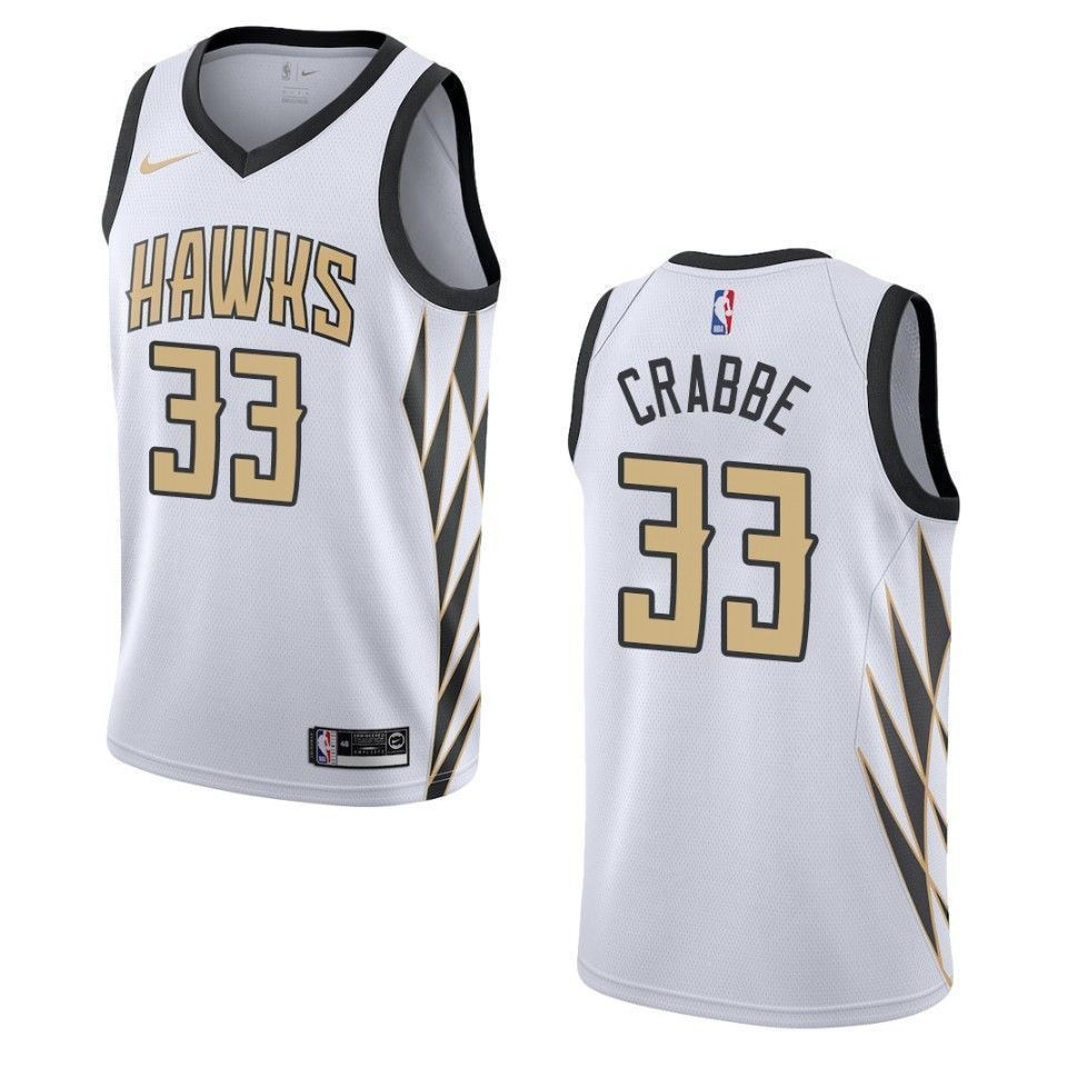 Atlanta Hawks 33 Allen Crabbe City Swingman White NBA Jersey Men's