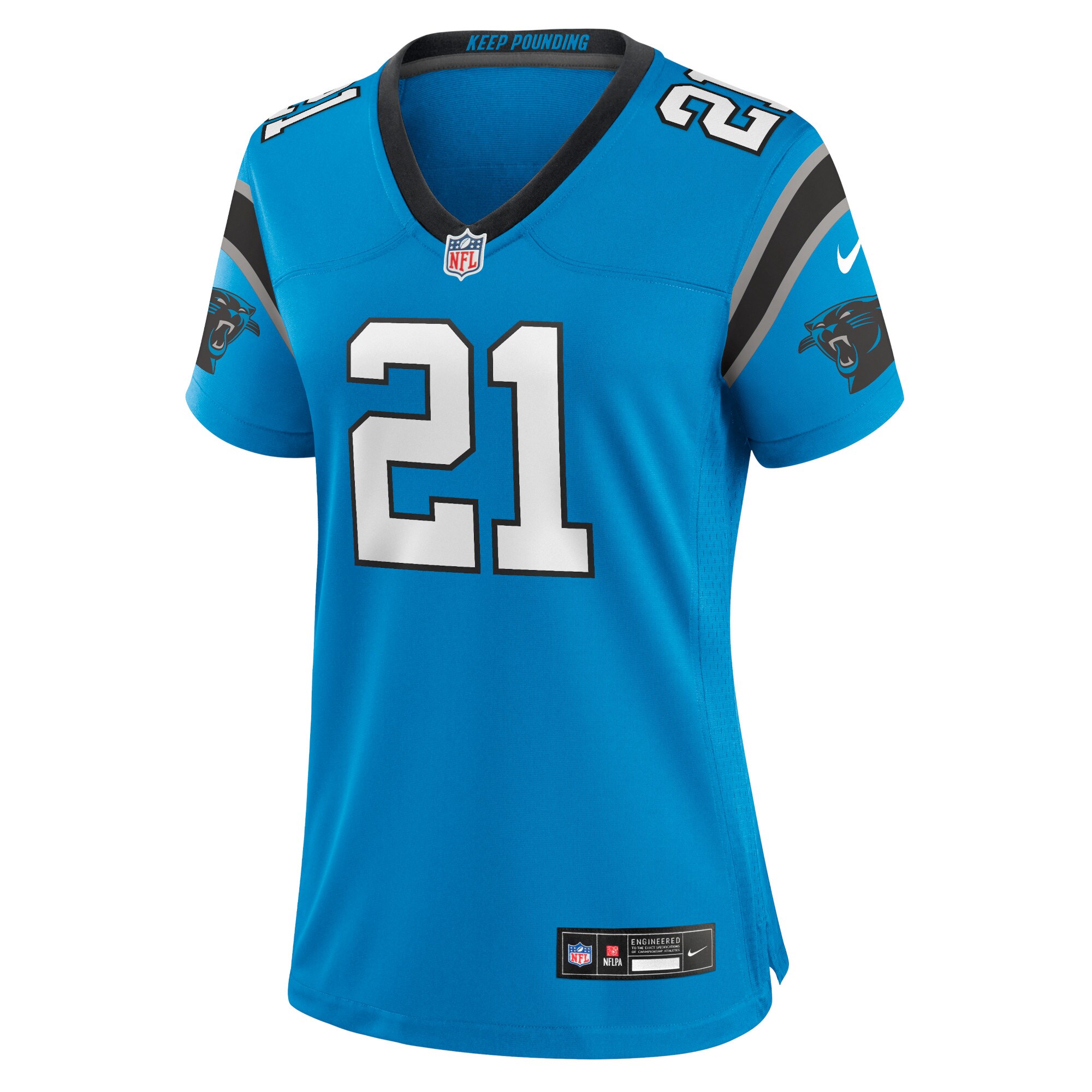 Carolina Panthers Jeremy Chinn Blue Player NFL Jersey Women's