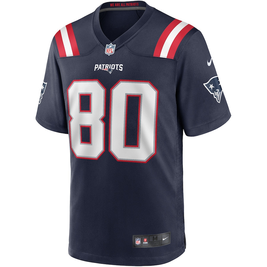 Troy Brown 80 New England Patriots Game Retired Navy NFL Jersey Men's