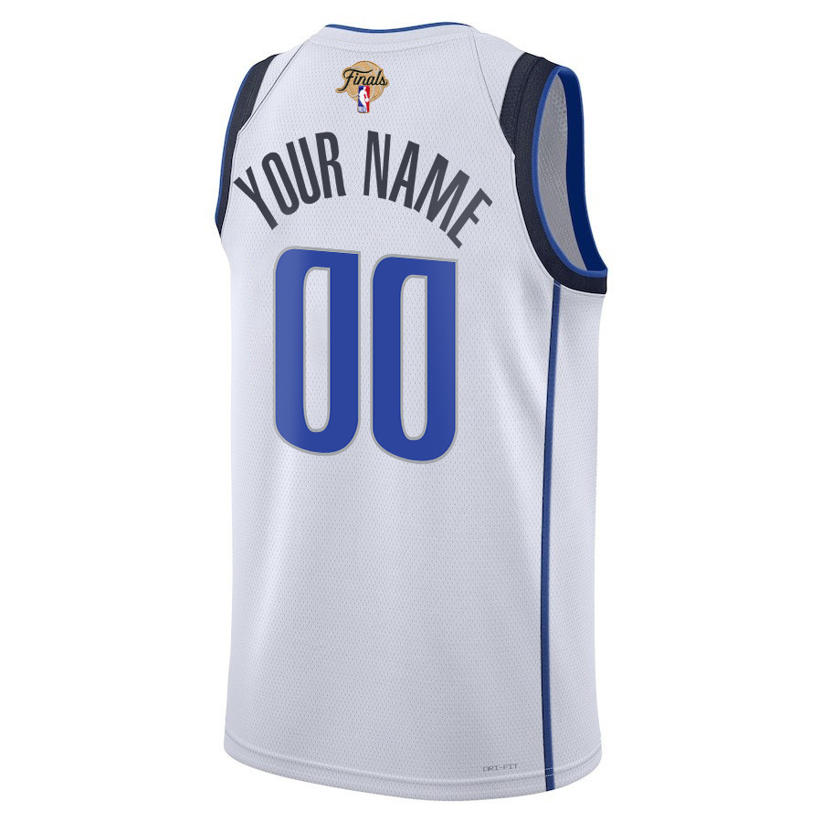 Dallas Mavericks 2024 FINALS PATCH Swingman Custom Association Editio White NBA Jersey Men's