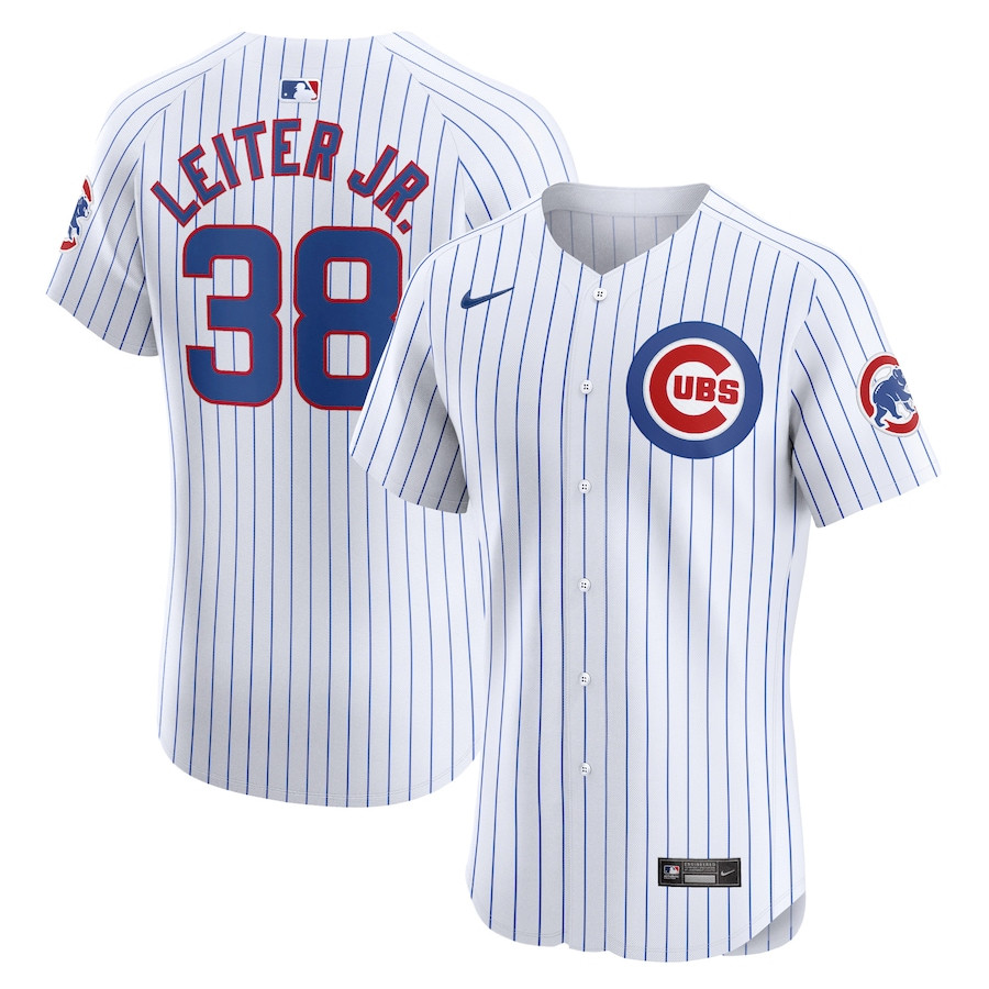 Mark Leiter Jr. 38 Chicago Cubs Home Elite Player White MLB Jersey Men's