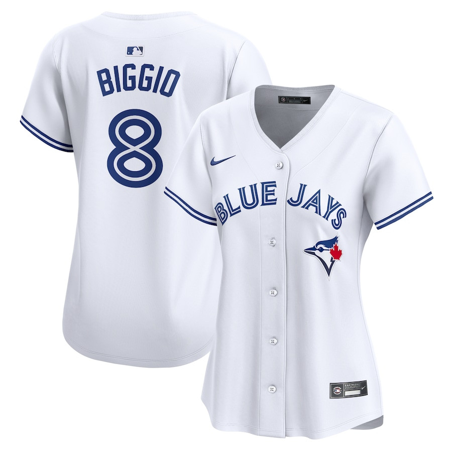 Cavan Biggio 8 Toronto Blue Jays Home Limited Player White MLB Jersey Women's