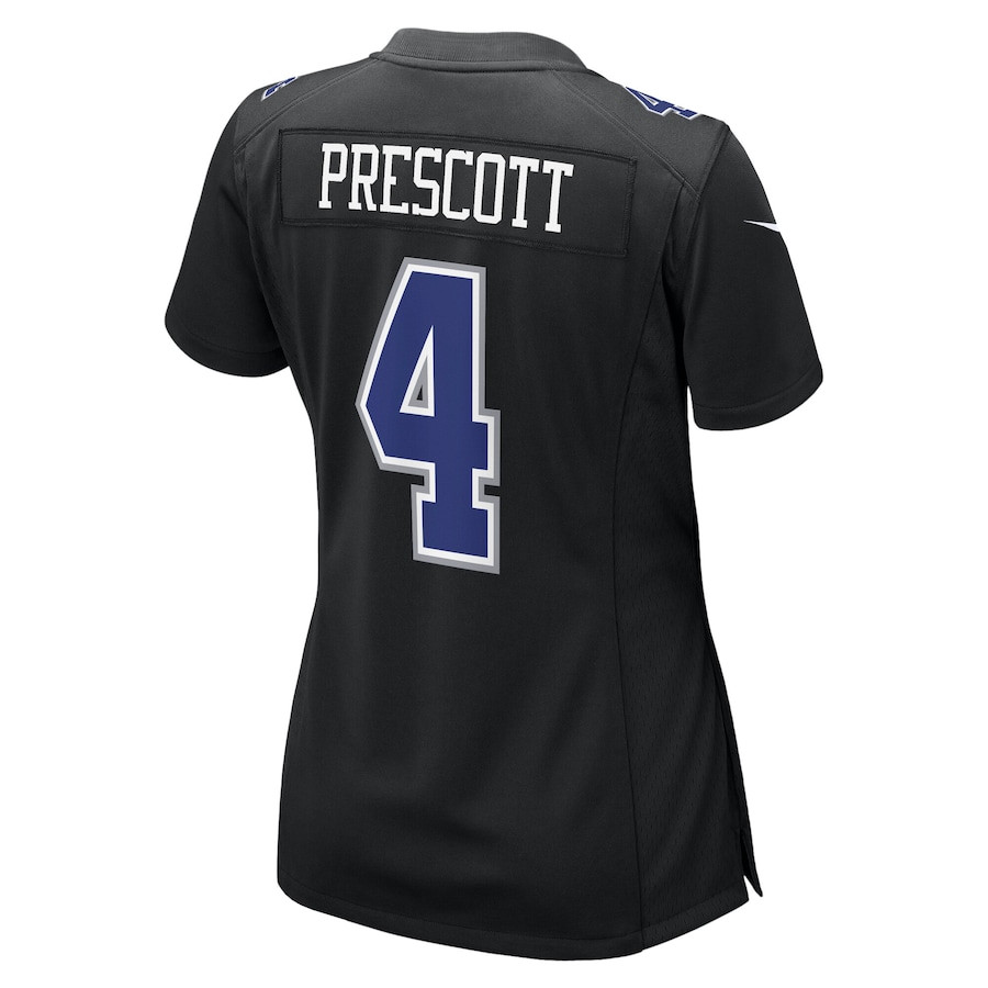 Dak Prescott 4 Dallas Cowboys Fashion Game Carbon Black NFL Jersey Women's