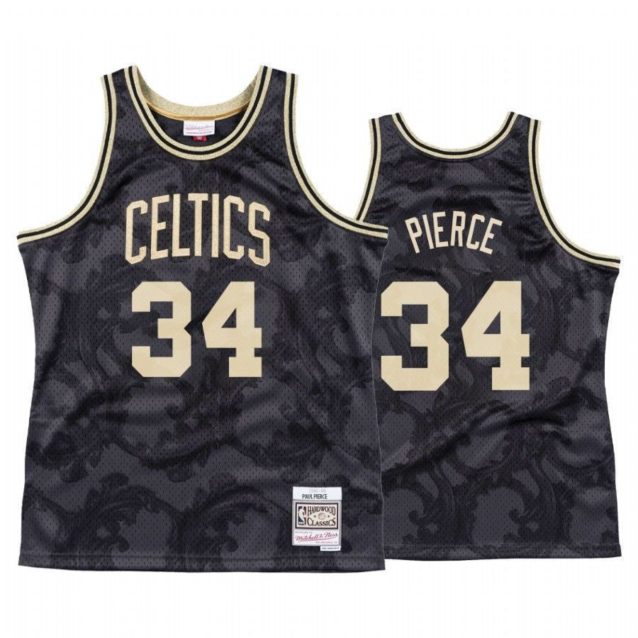 Boston Celtics Paul Pierce Black Toile Black NBA Jersey Men's