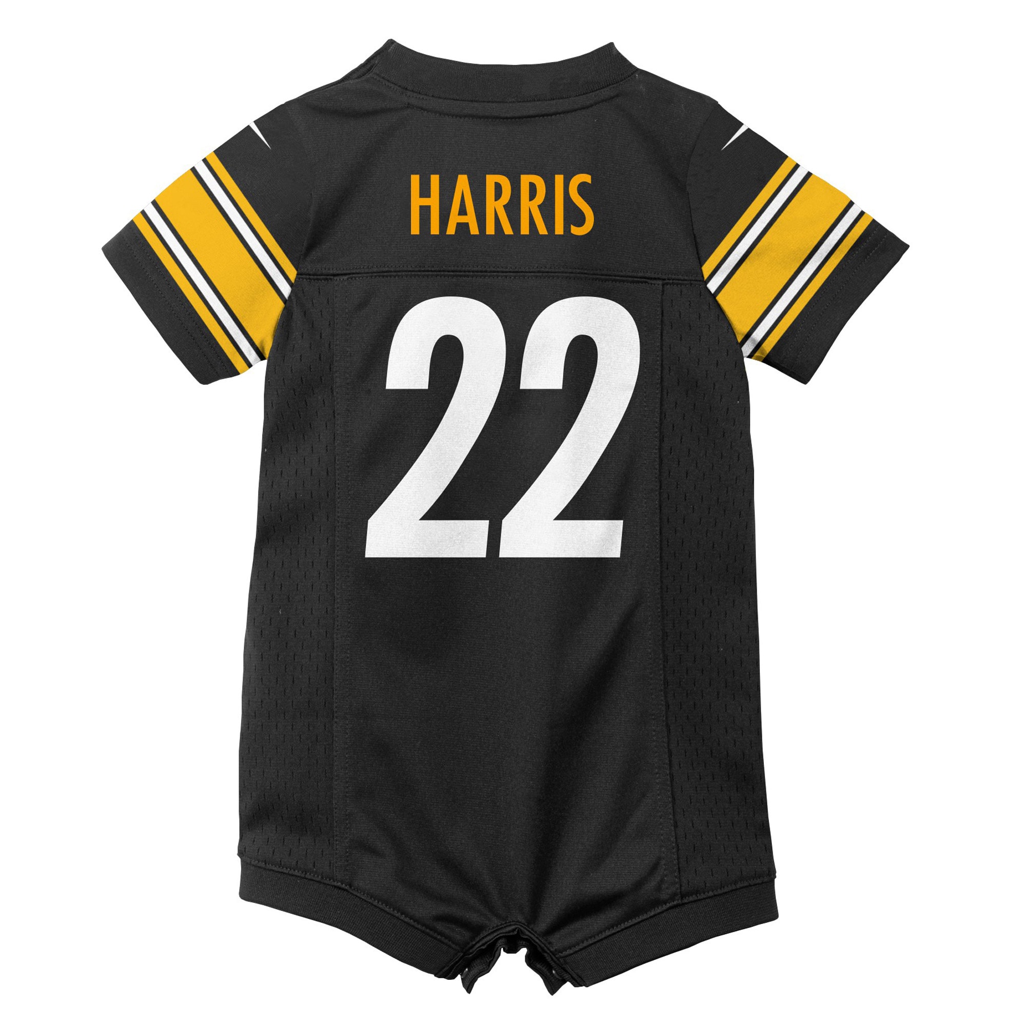 Newborn Infant Pittsburgh Steelers Najee Harris Black Game Romper NFL Jersey Men's