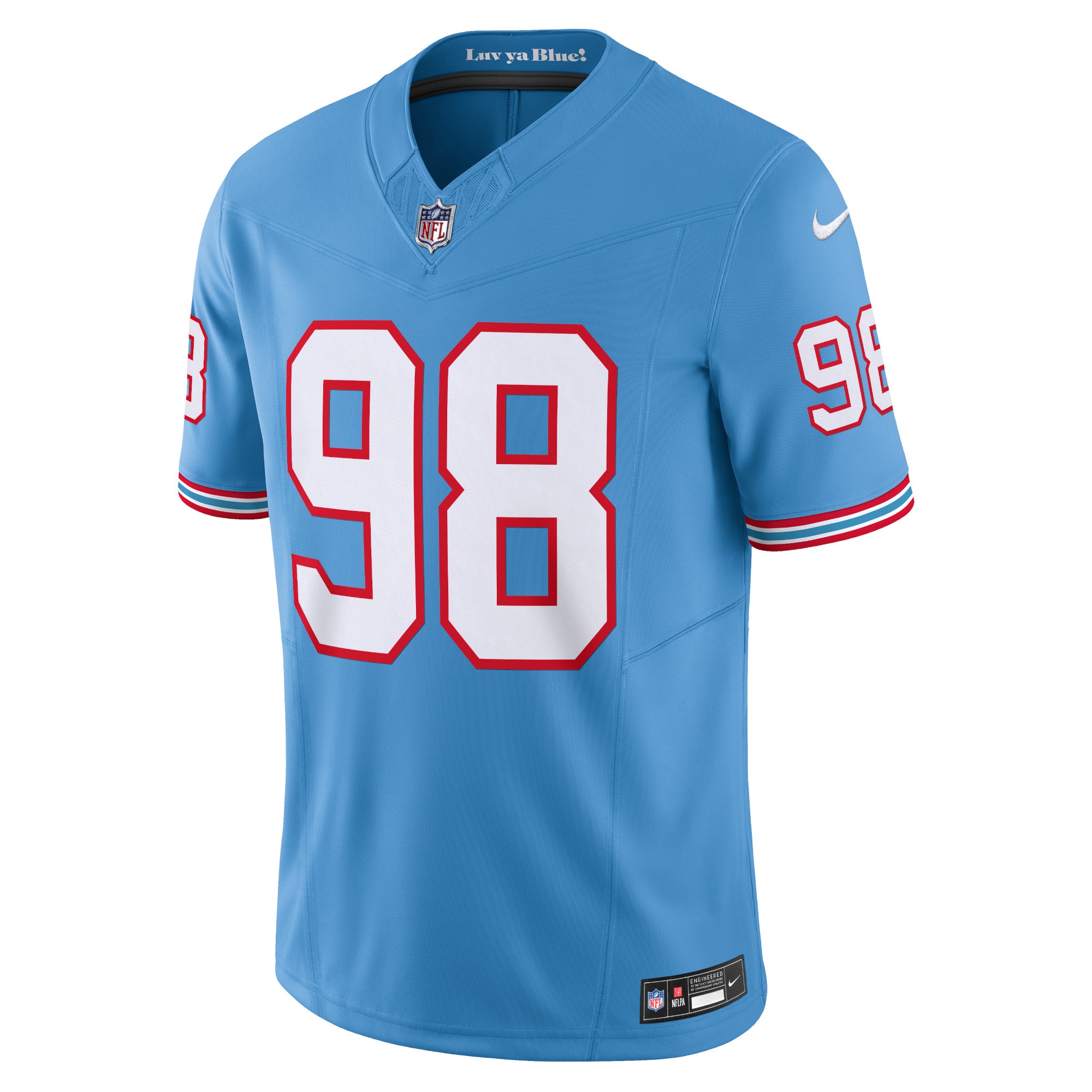 Tennessee Titans Jeffery Simmons Light Blue Vapor F.U.S.E. Limited NFL Jersey Men's