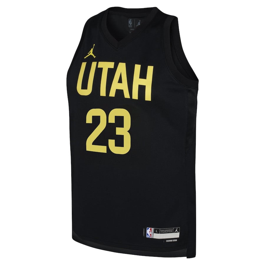 Lauri Markkanen 23 Utah Jazz Swingman Player Statement Edition Black NBA Jersey Youth