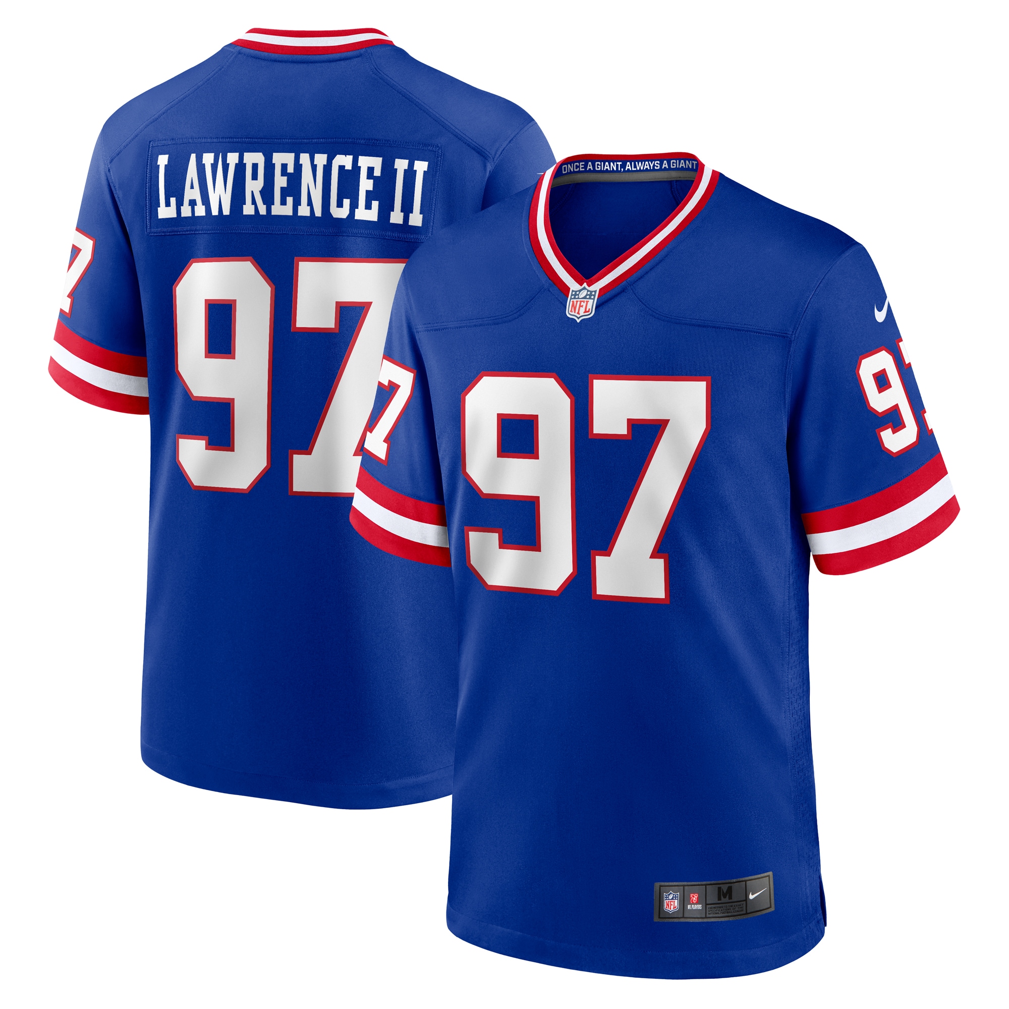 New York Giants Dexter Lawrence II Royal Classic Game Player NFL Jersey Men's